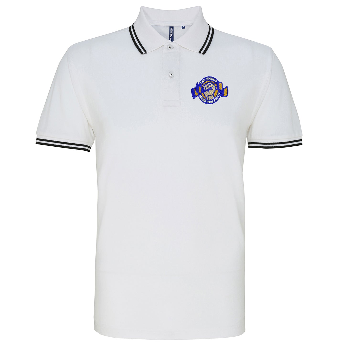 The Rhinos Keep The Faith Embroidered Tipped Polo Shirt