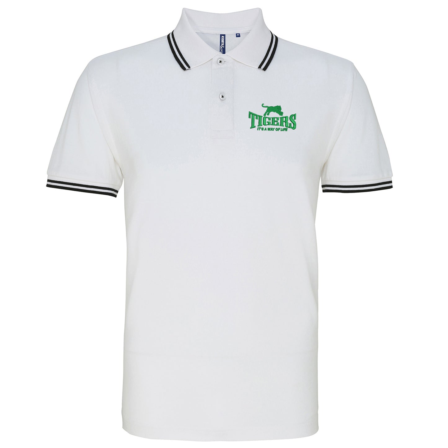 Tigers It's a Way of Life Embroidered Tipped Polo Shirt