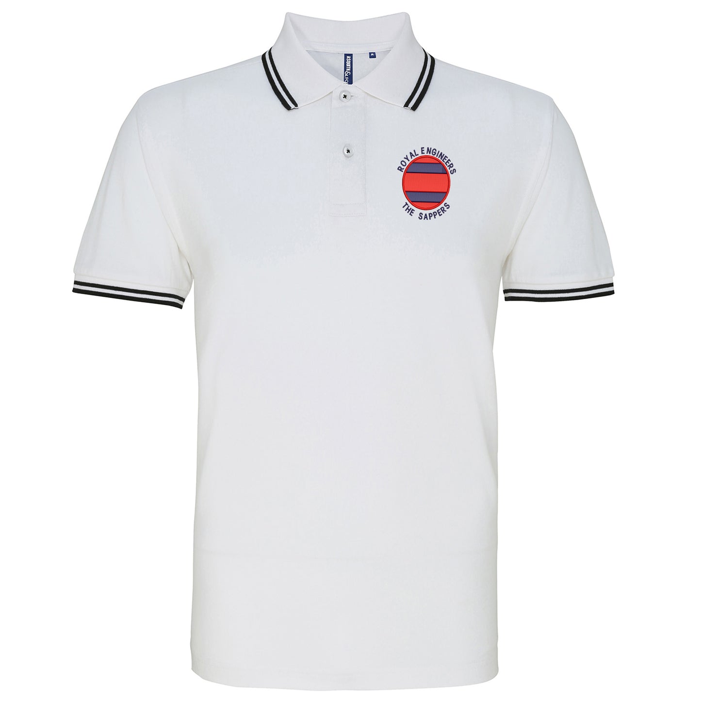 Royal Engineers The Sappers TRF Embroidered Tipped Polo Shirt