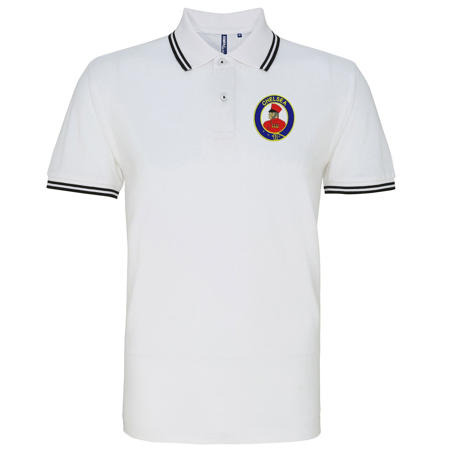 Retro Chelsea 1905 Embroidered Tipped Polo Shirt