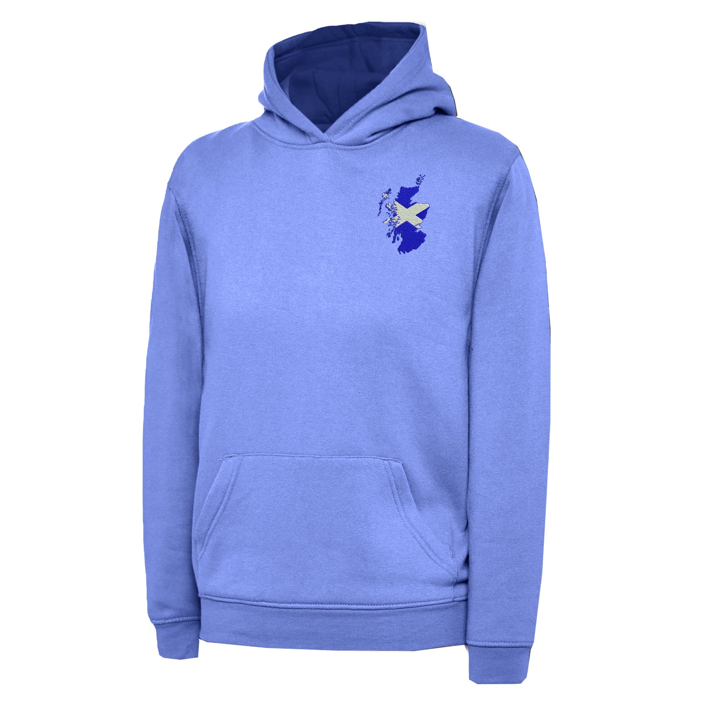 Scotland Flag Map Embroidered Children's Hoodie