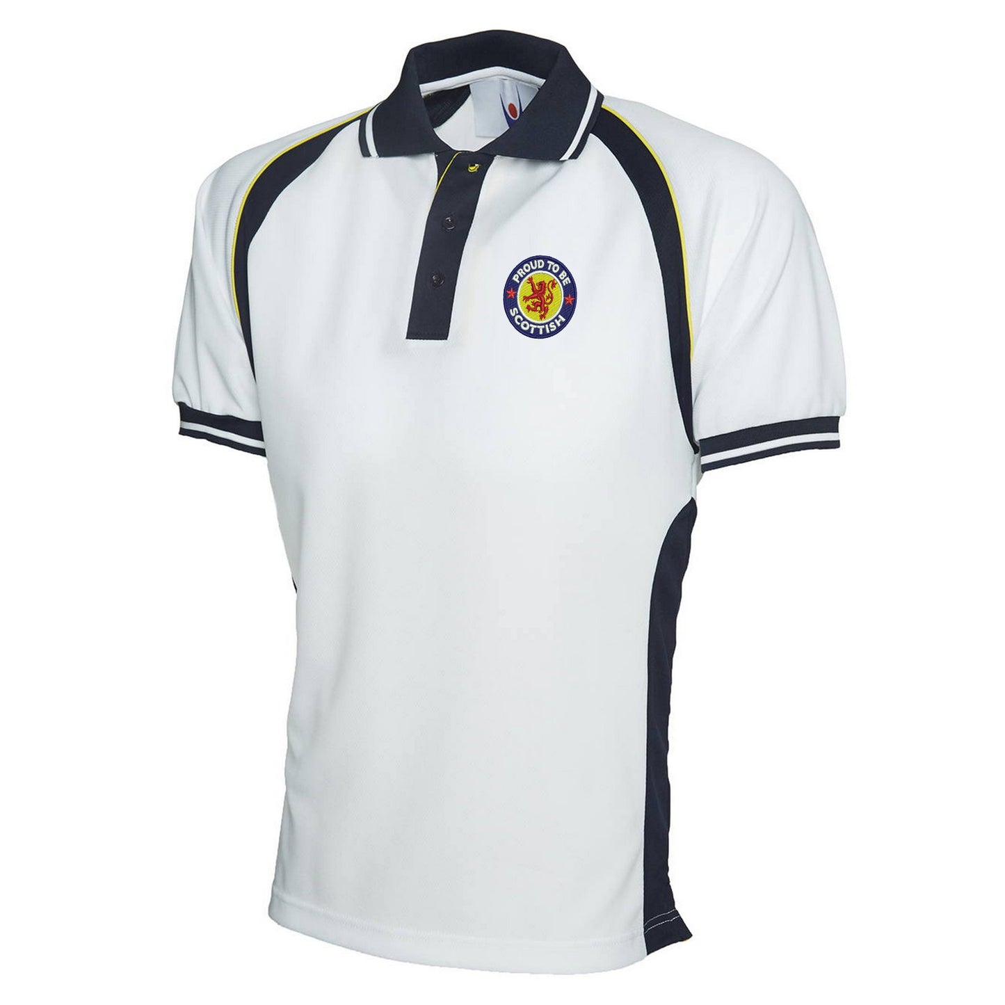 Proud to be Scottish Embroidered Polyester Sports Polo Shirt