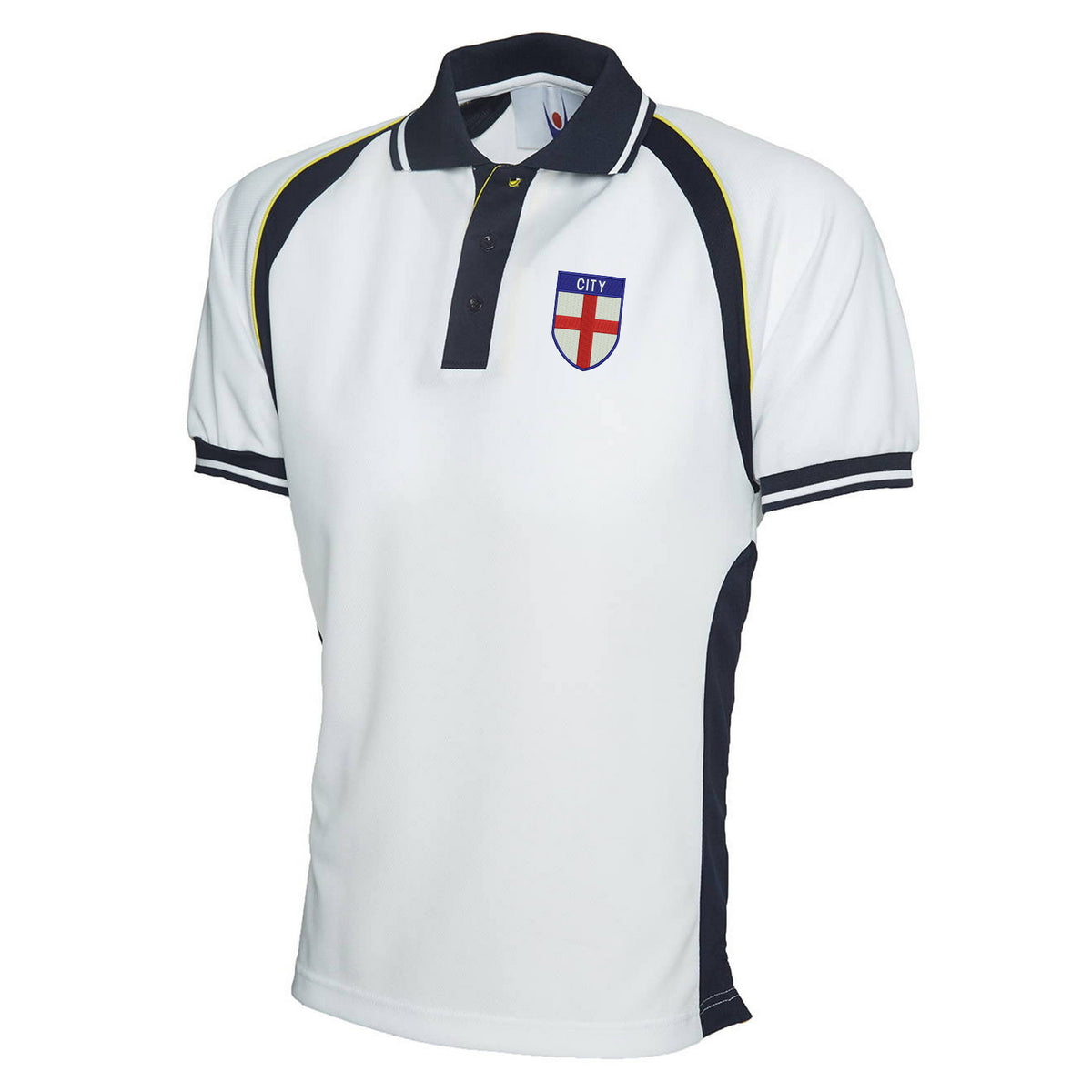 City Flag of England Shield Sports Polo Shirt