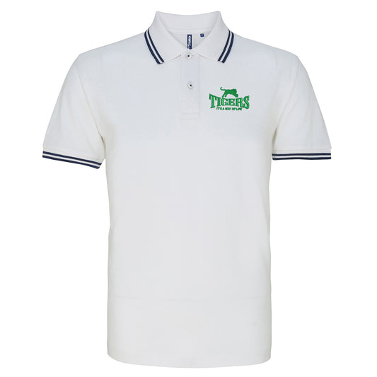 Tigers It's a Way of Life Embroidered Tipped Polo Shirt