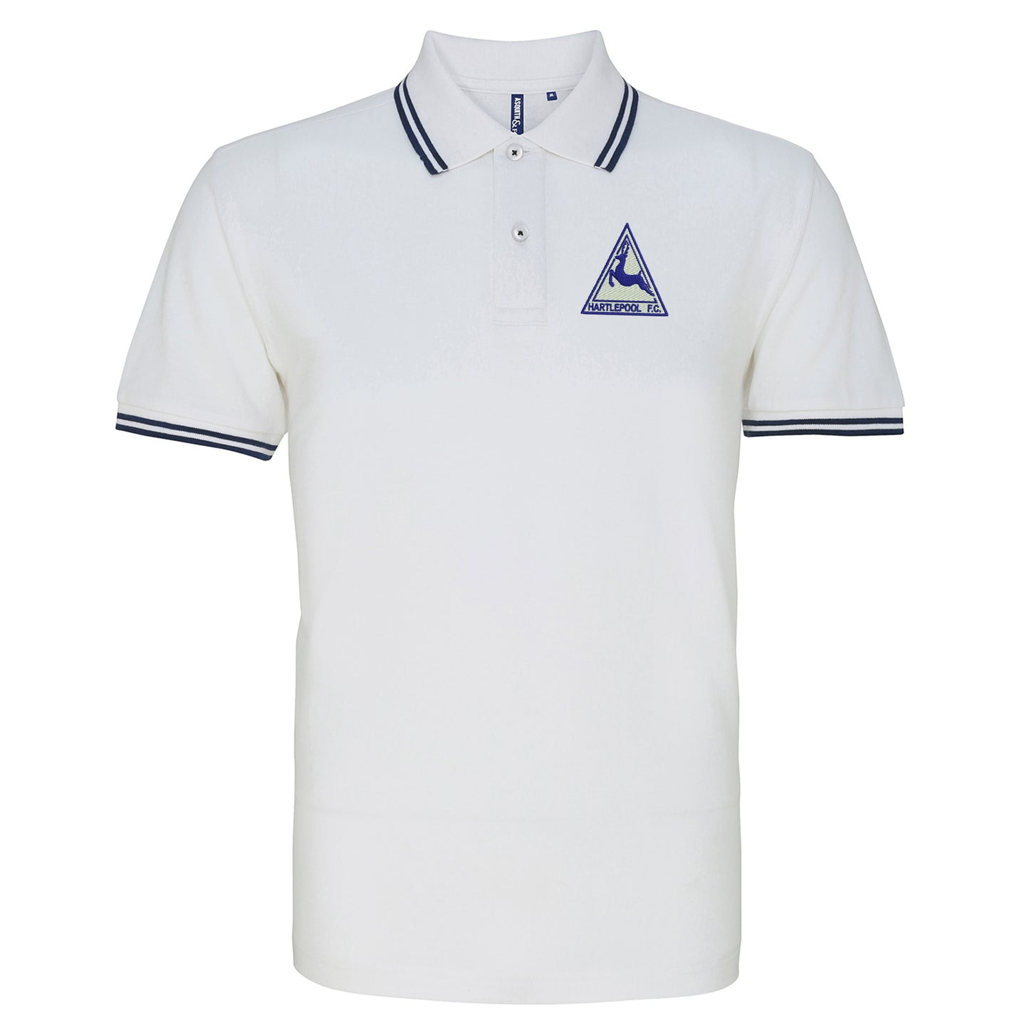 Retro Hartlepool Embroidered Tipped Polo Shirt