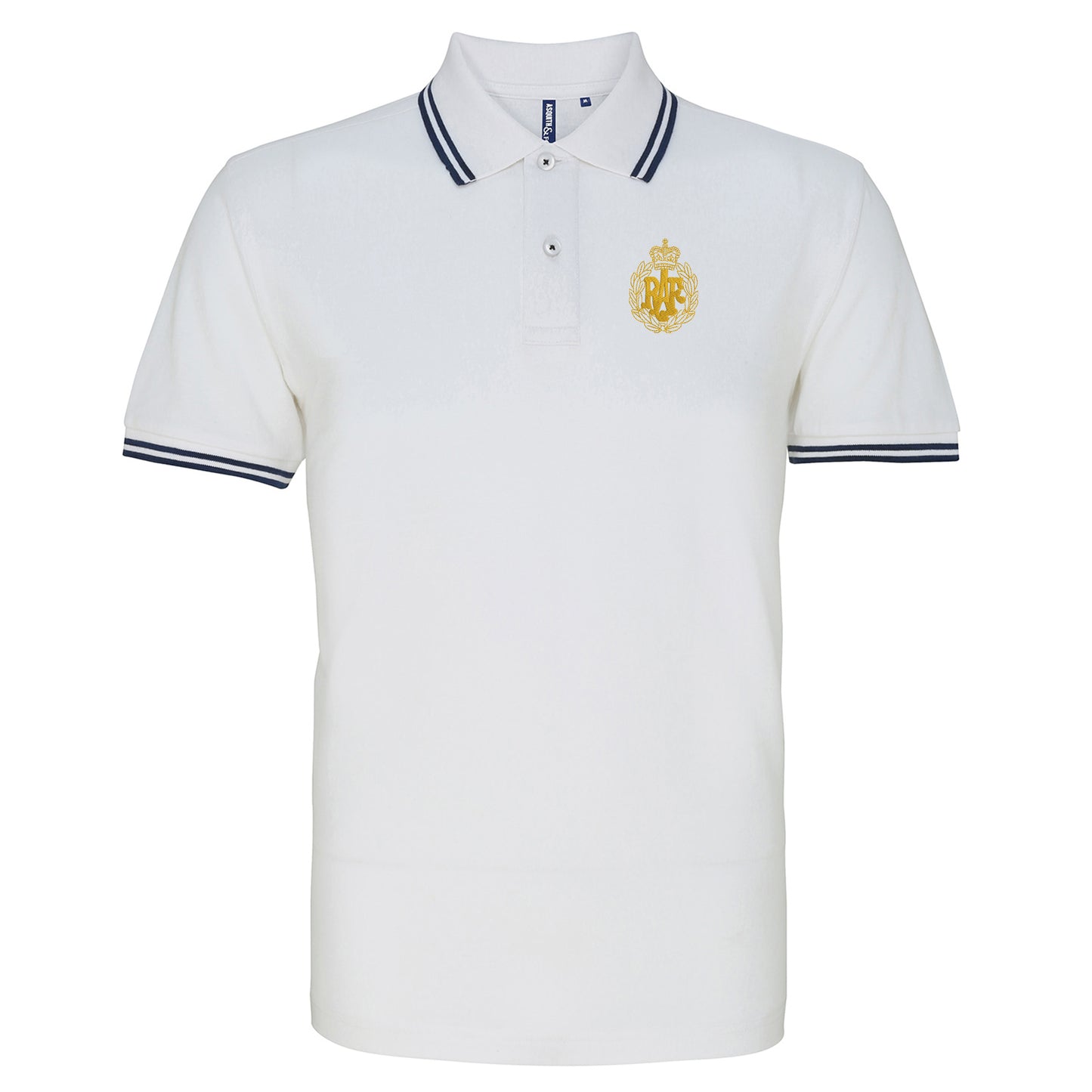 RAF Cap Badge Embroidered Tipped Polo Shirt