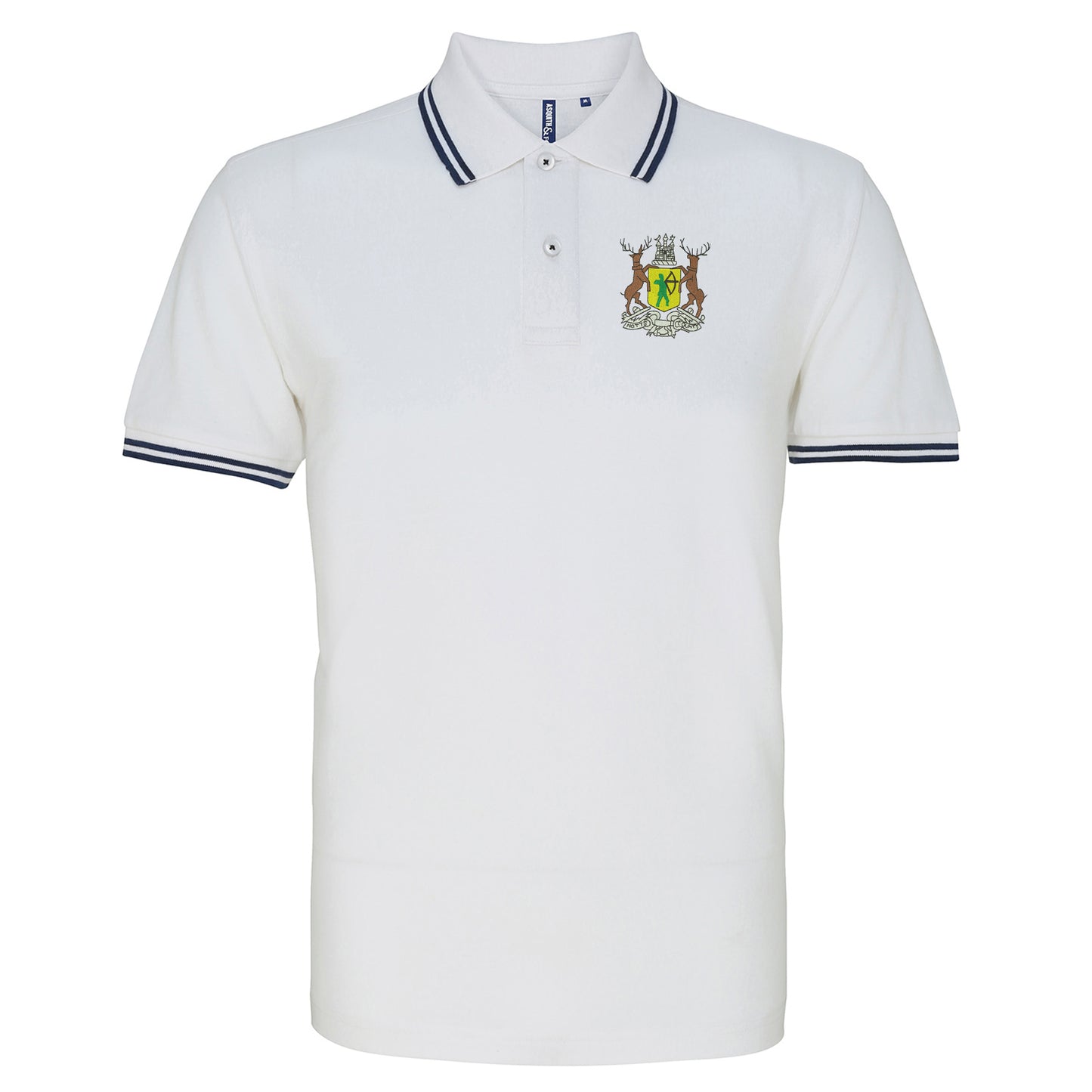 Retro Notts County 1962 Embroidered Tipped Polo Shirt