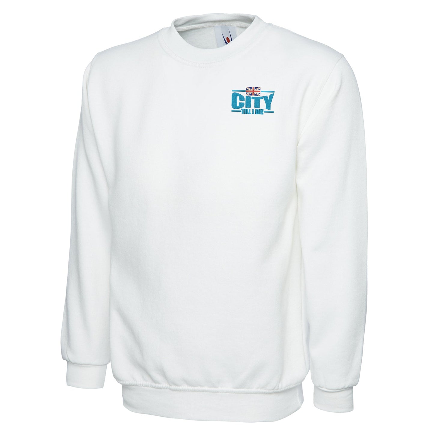 City Till I Die Union Jack Embroidered Classic Sweatshirt