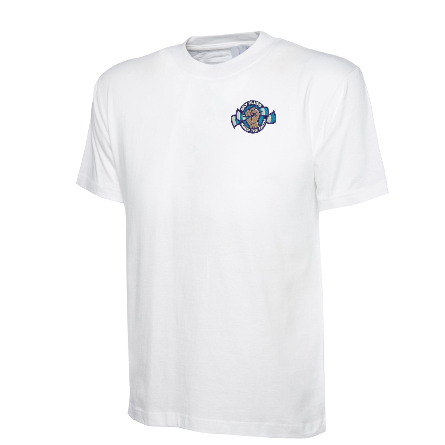 Sky Blues Keep The Faith Embroidered Children's T-Shirt