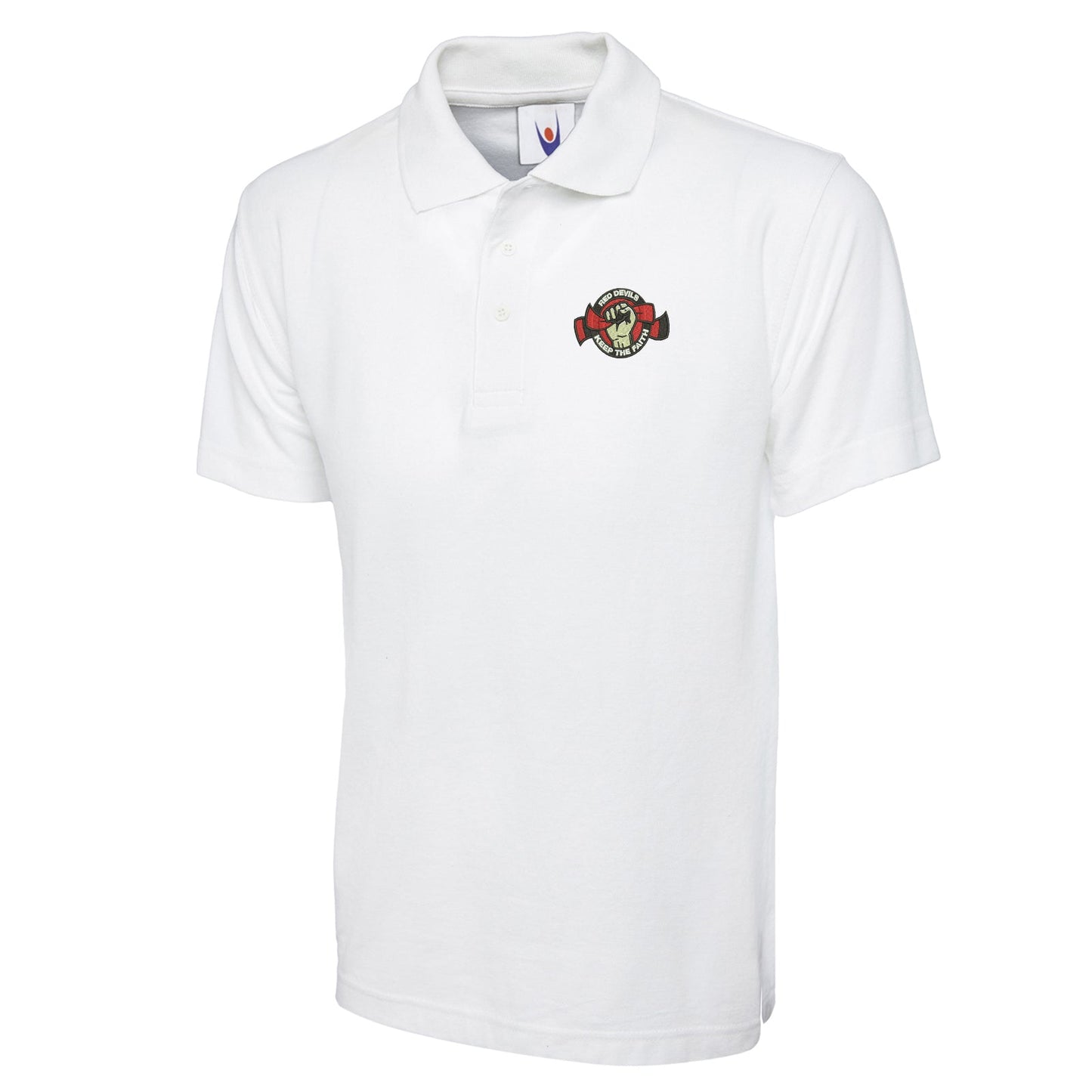 Red Devils Keep The Faith Embroidered Classic Polo Shirt
