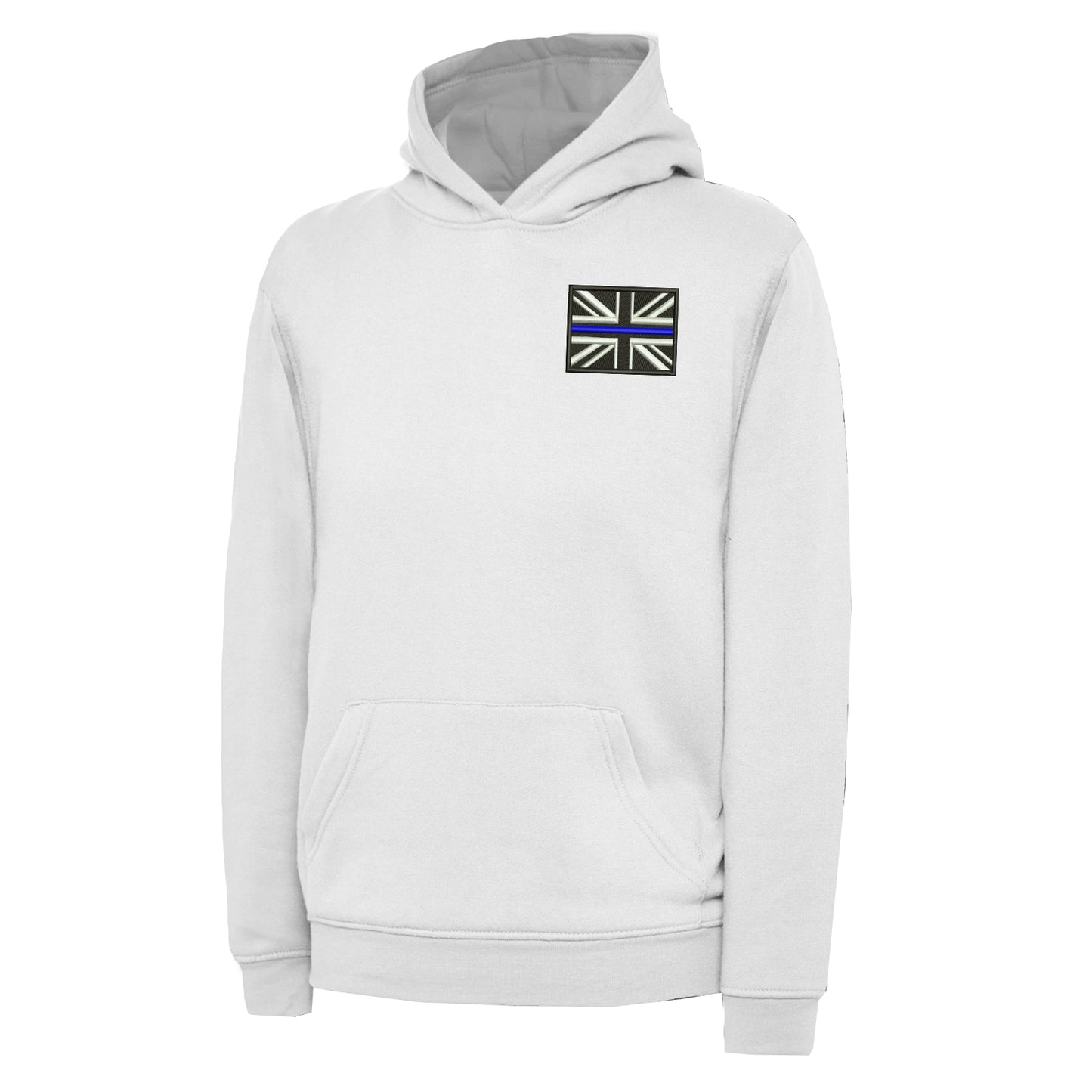 Thin Blue Line Union Jack Embroidered Children's Hoodie