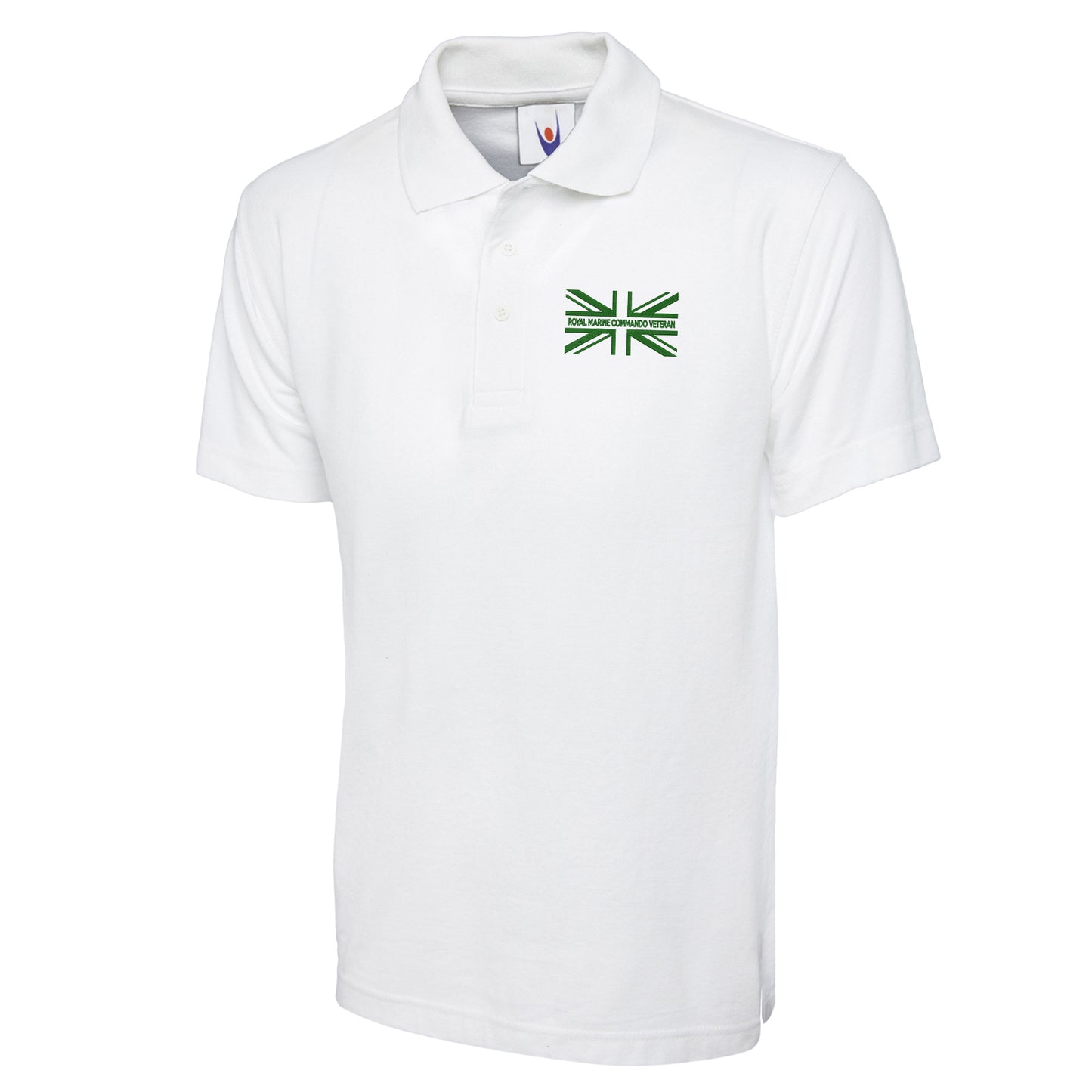Royal Marine Commando Veteran Union Jack Embroidered Classic Polo Shirt