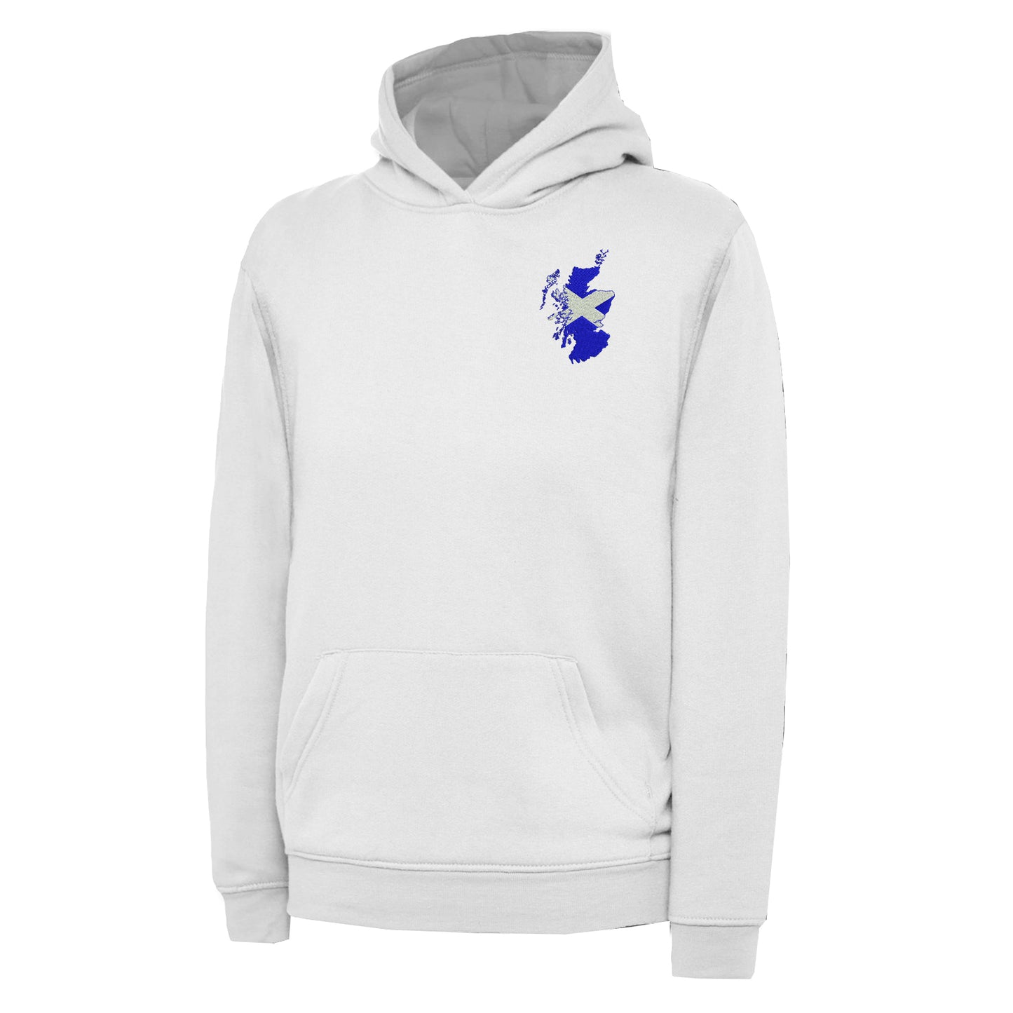 Scotland Flag Map Embroidered Children's Hoodie