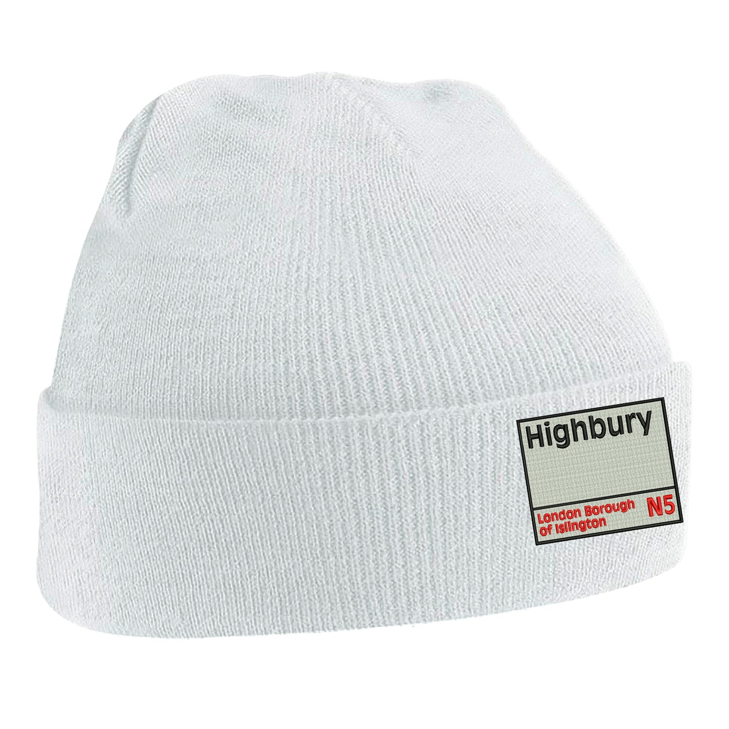 Retro Highbury N5 Embroidered Beanie Hat