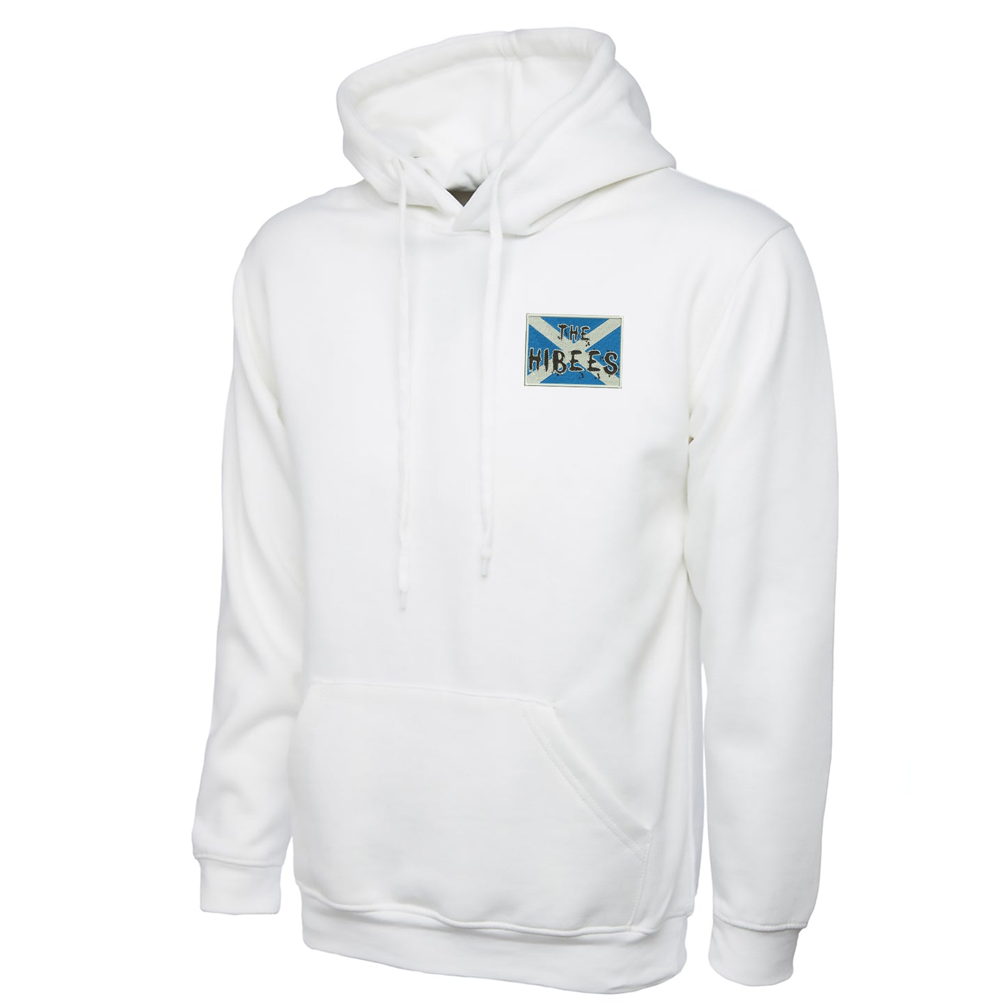 The Hibees Grunge Flag of Scotland Embroidered Hoodie