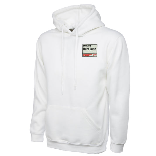 Retro White Hart Lane Hoodie