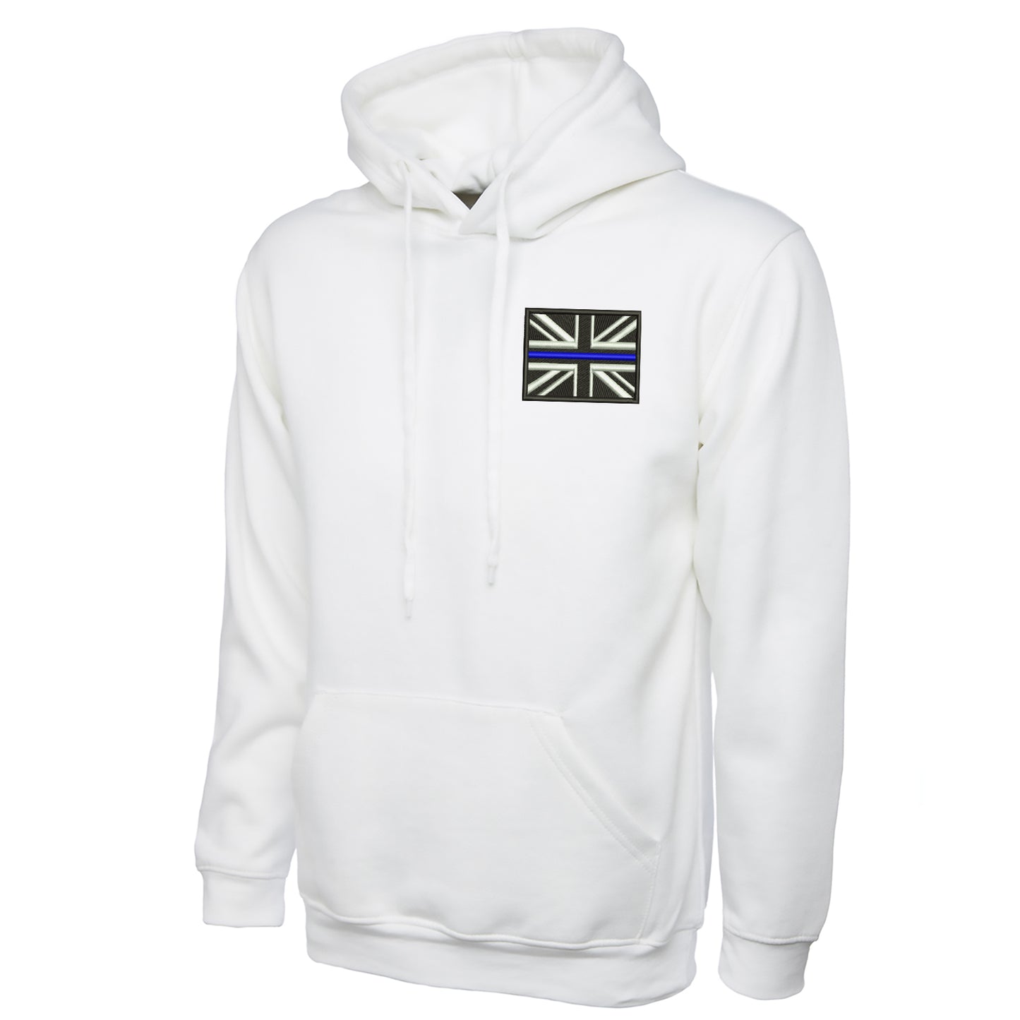 Thin Blue Line Union Jack Embroidered Hoodie
