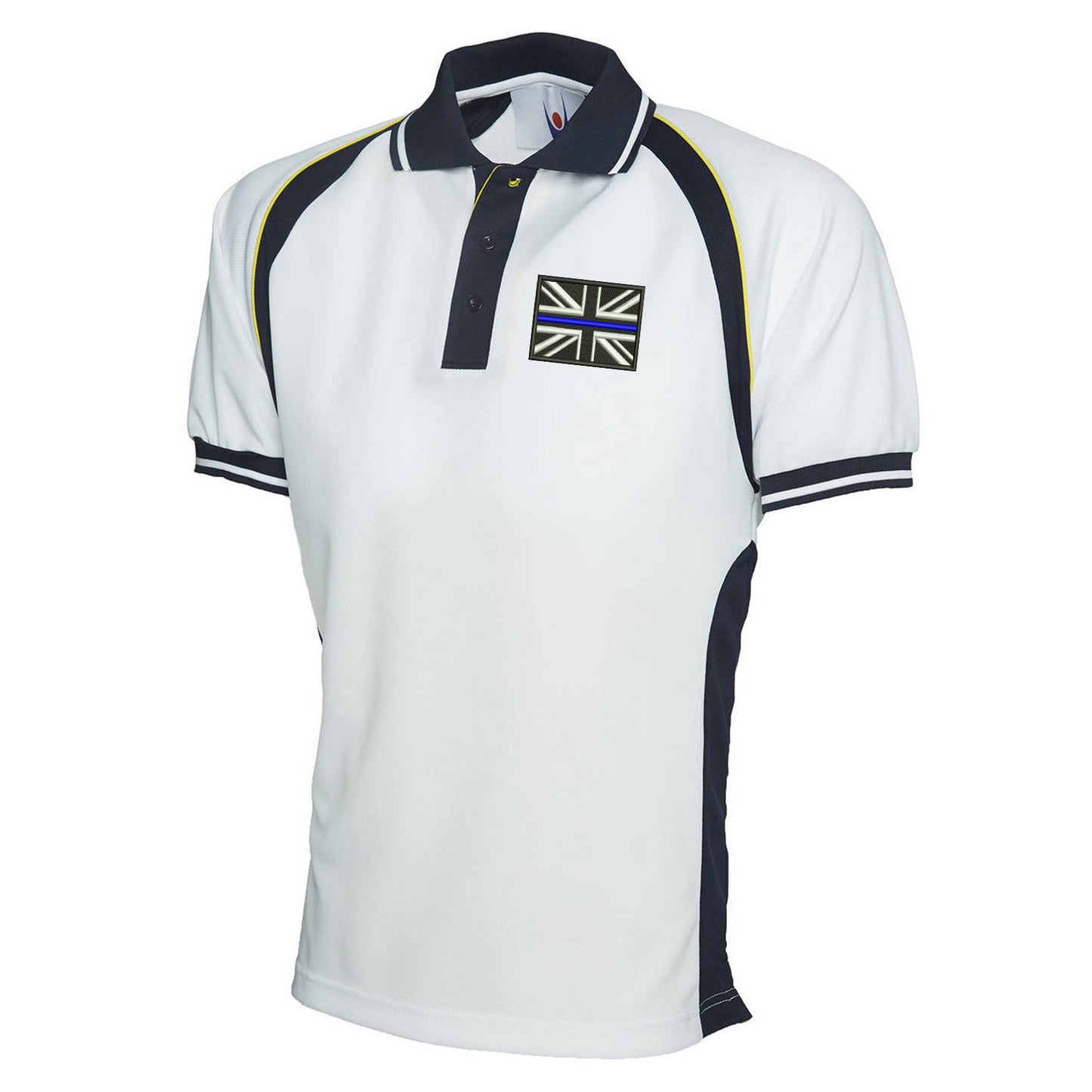 Thin Blue Line Union Jack Embroidered Sports Polo Shirt