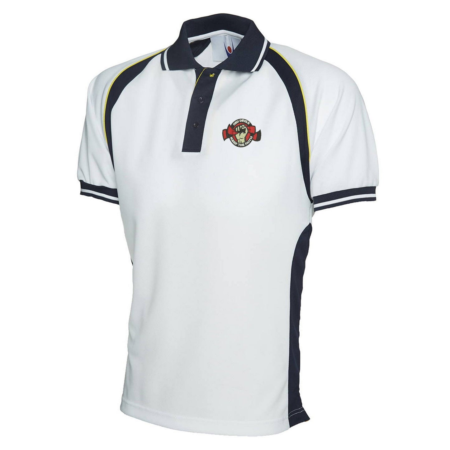 Red Devils Keep The Faith Embroidered Polyester Sports Polo Shirt