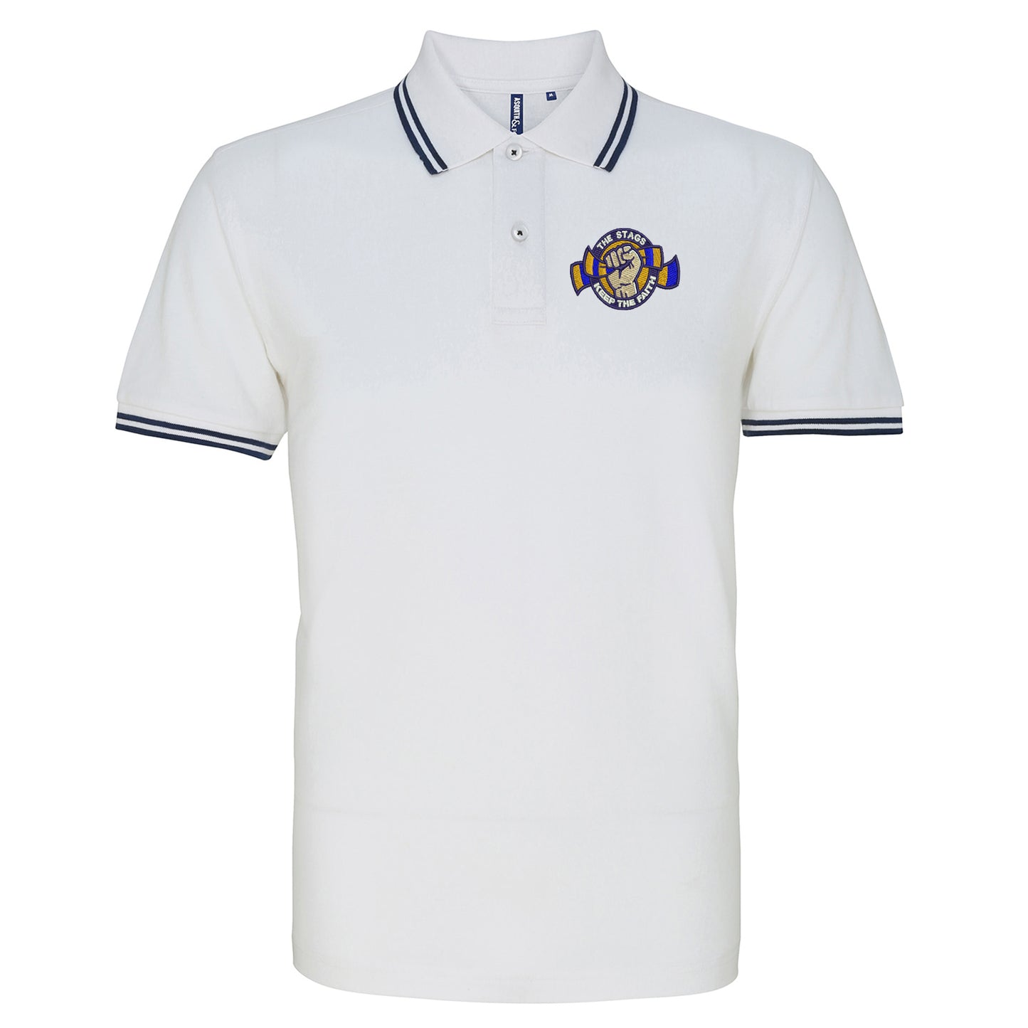 The Stags Keep The Faith Embroidered Tipped Polo Shirt