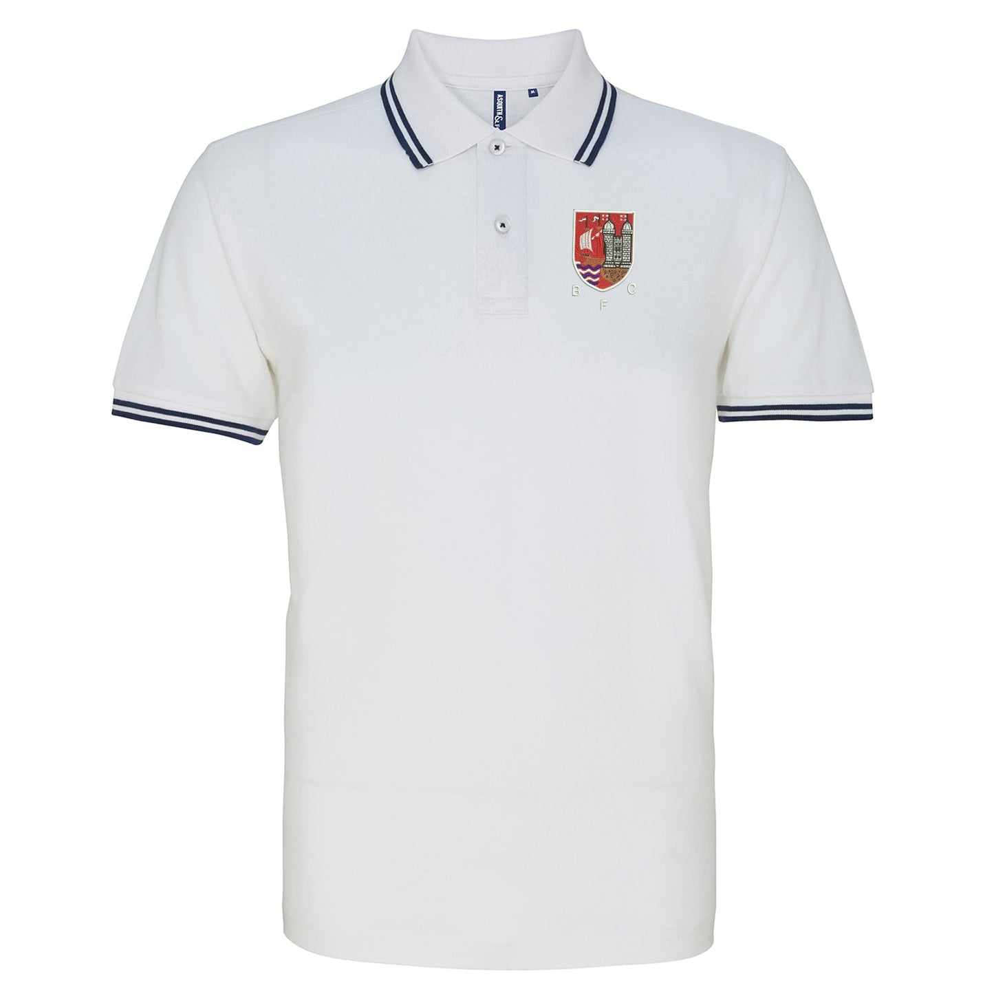 Retro Bristol Rugby 1980s Embroidered Tipped Polo Shirt