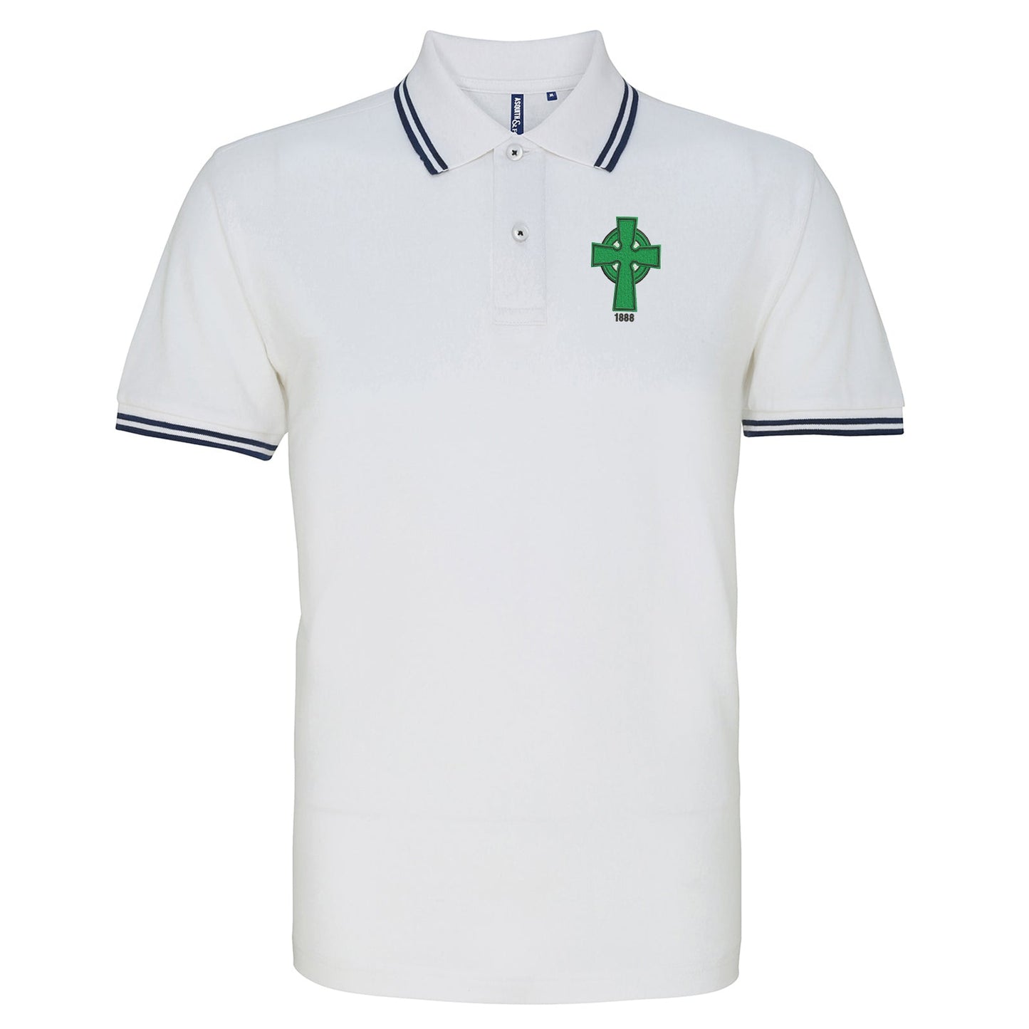 Retro Celtic 1888 Embroidered Tipped Polo Shirt