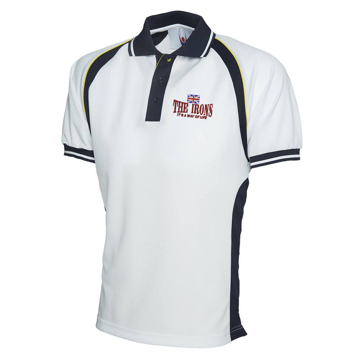 The Irons It's Way of Life Union Jack Embroidered Sports Polo Shirt