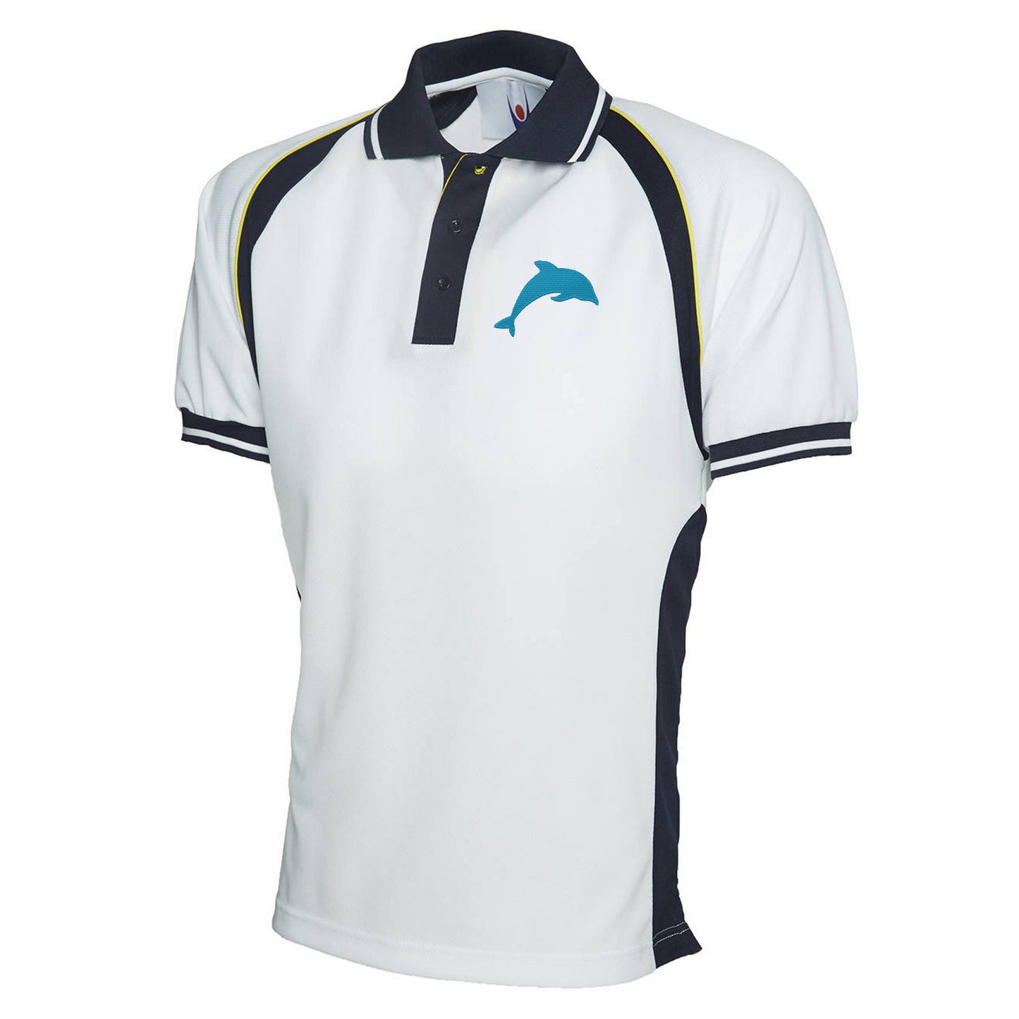 Dolphin Embroidered Sports Polo Shirt