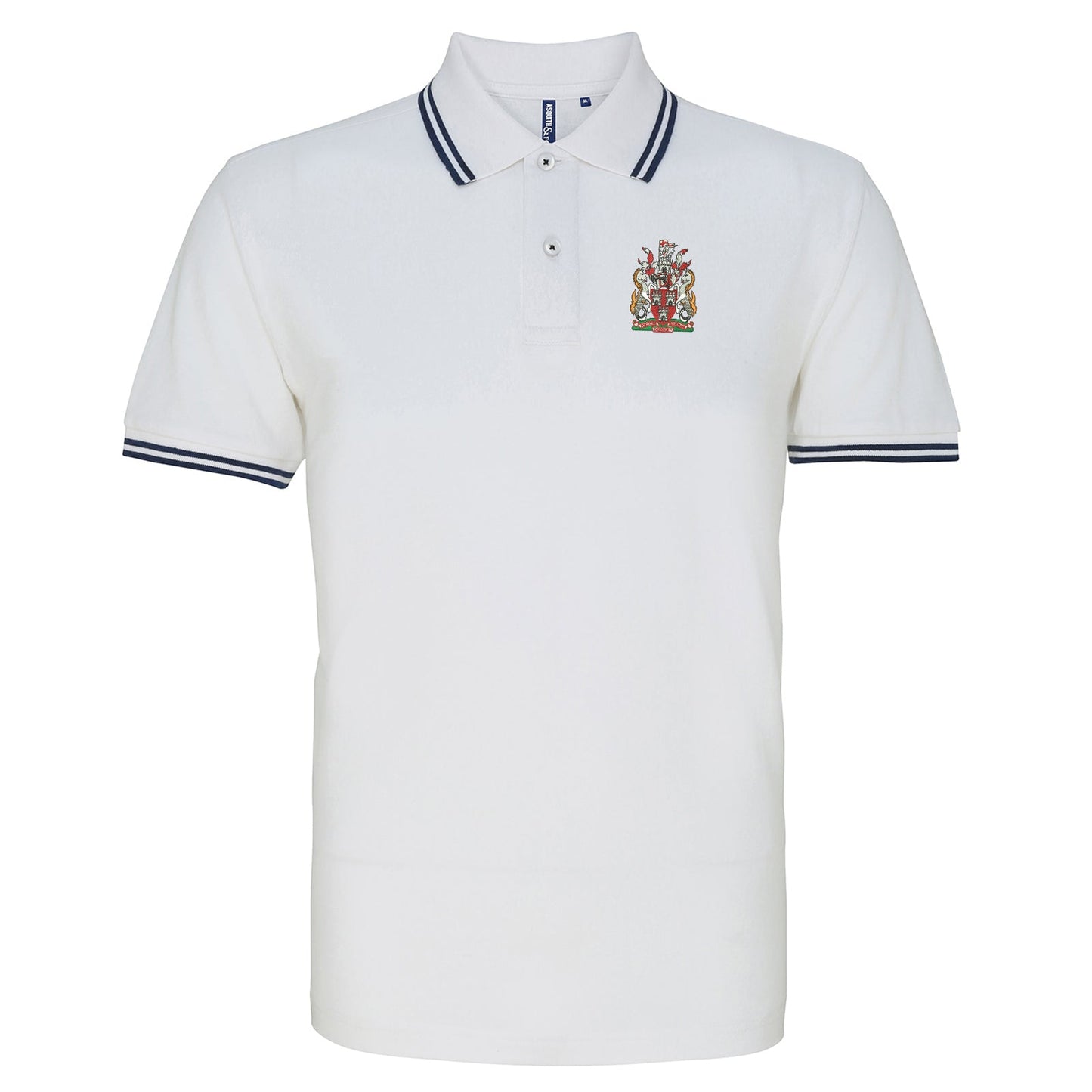 Retro Newcastle 1969 Embroidered Tipped Polo Shirt