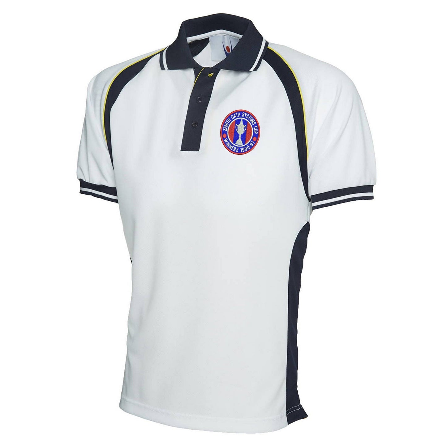 Retro Crystal Palace Zenith Data Systems Cup Winners 1991 Embroidered Polyester Sports Polo Shirt