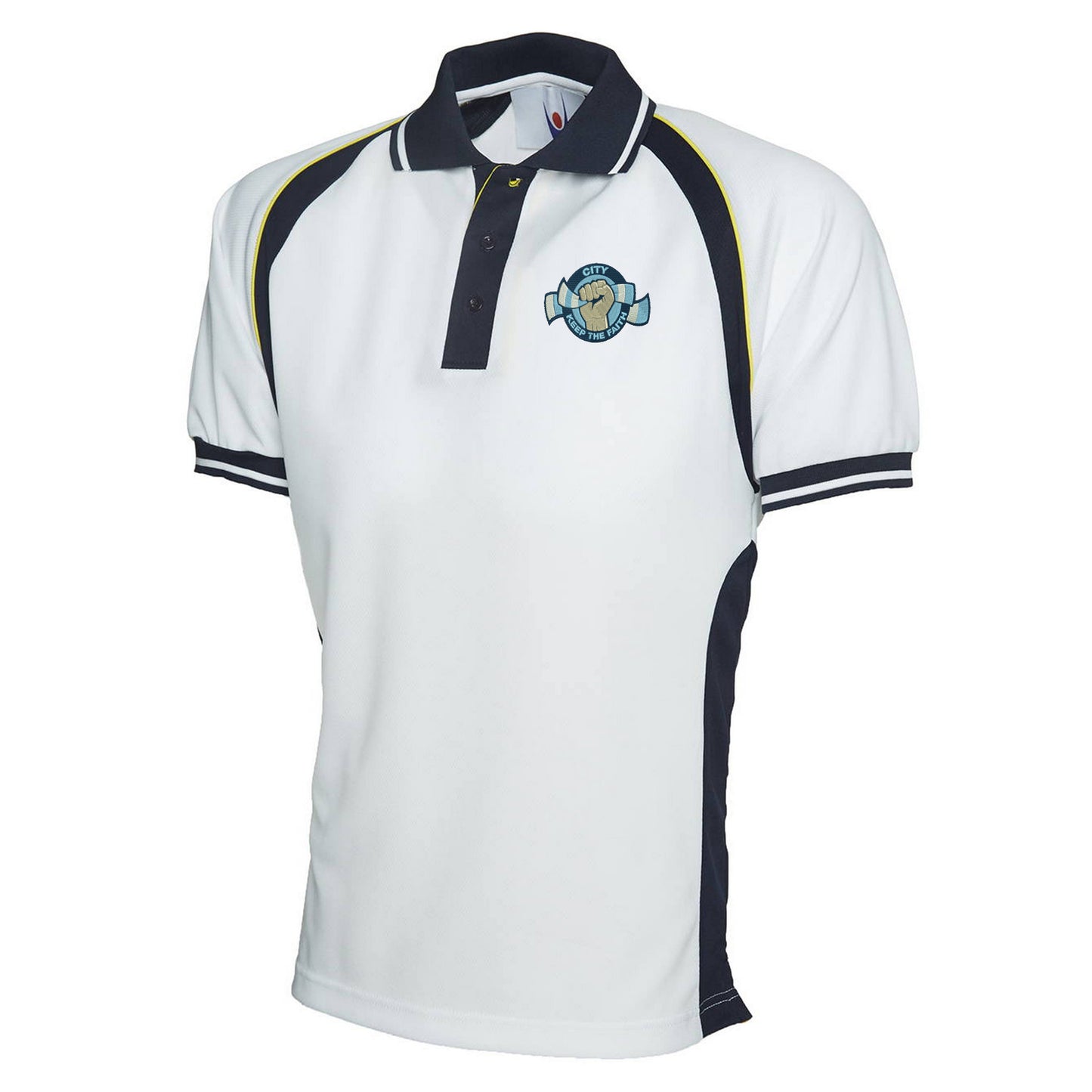 City Keep The Faith Embroidered Sports Polo Shirt