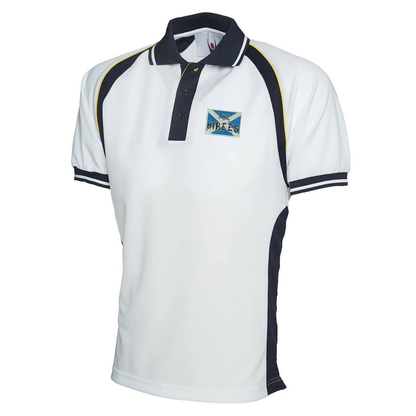 The Hibees Grunge Flag of Scotland Embroidered Sports Polo Shirt