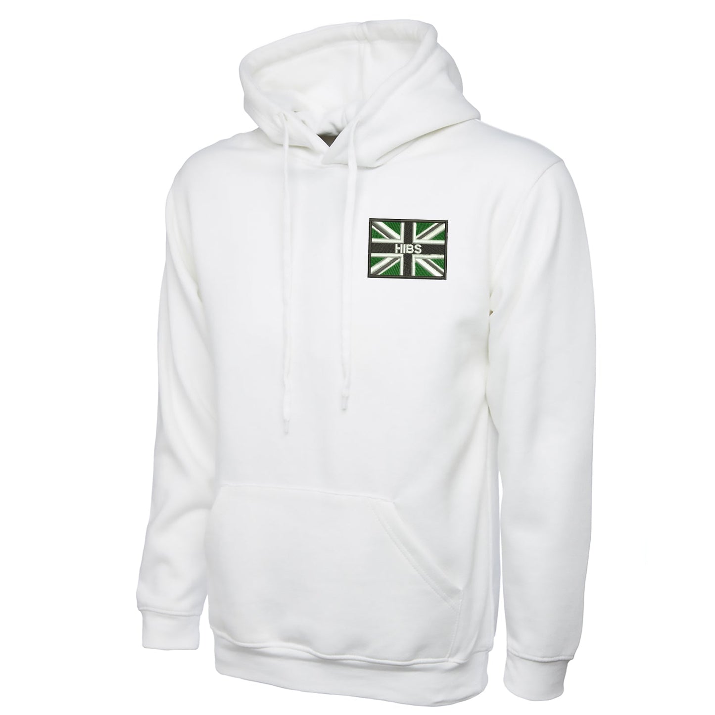 Hibs Coloured Union Jack Embroidered Classic Hoodie