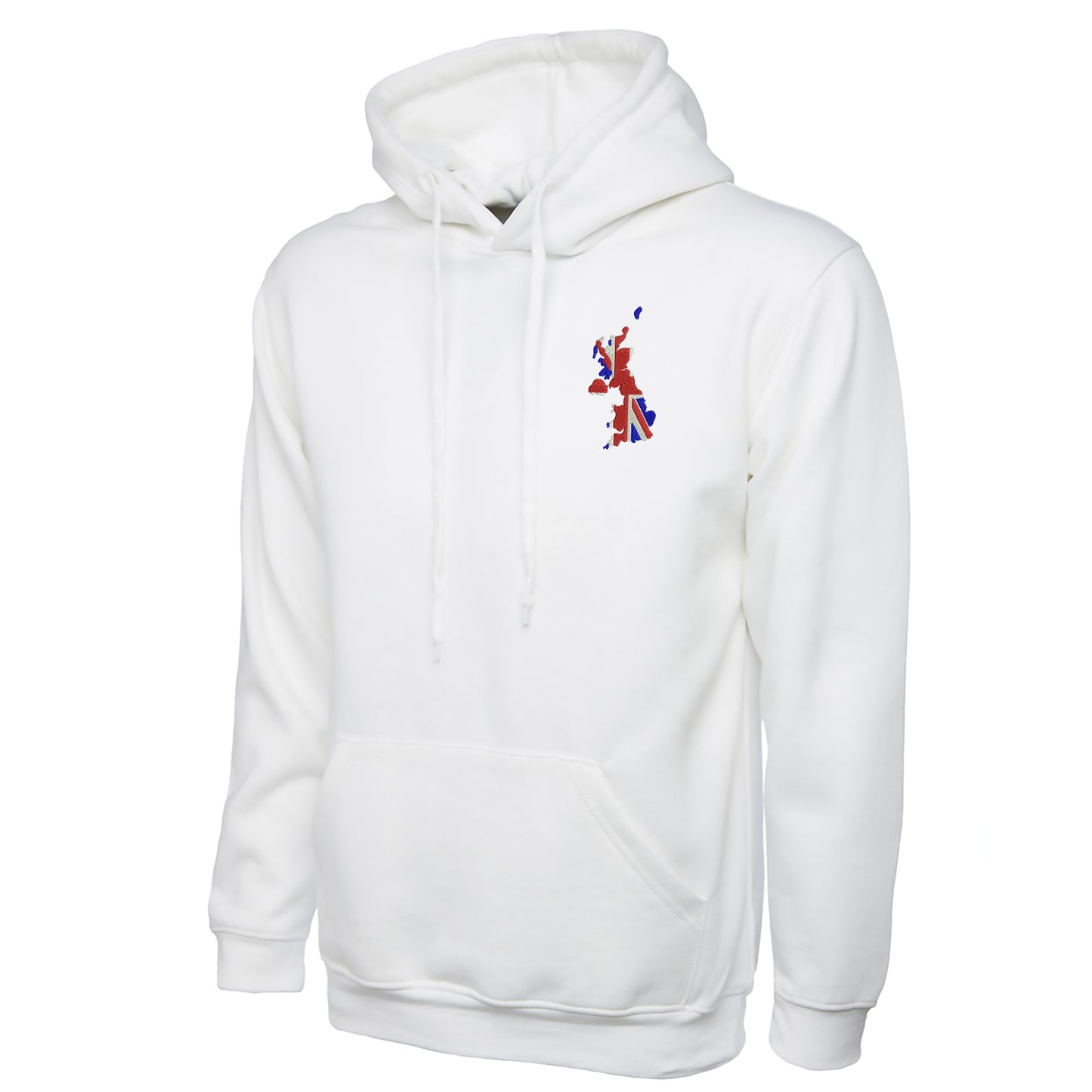 United Kingdom Flag Map Embroidered Hoodie