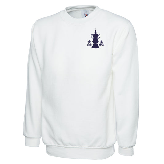Retro Preston Two Time Cup Winners Embroidered Classic Sweatshirt