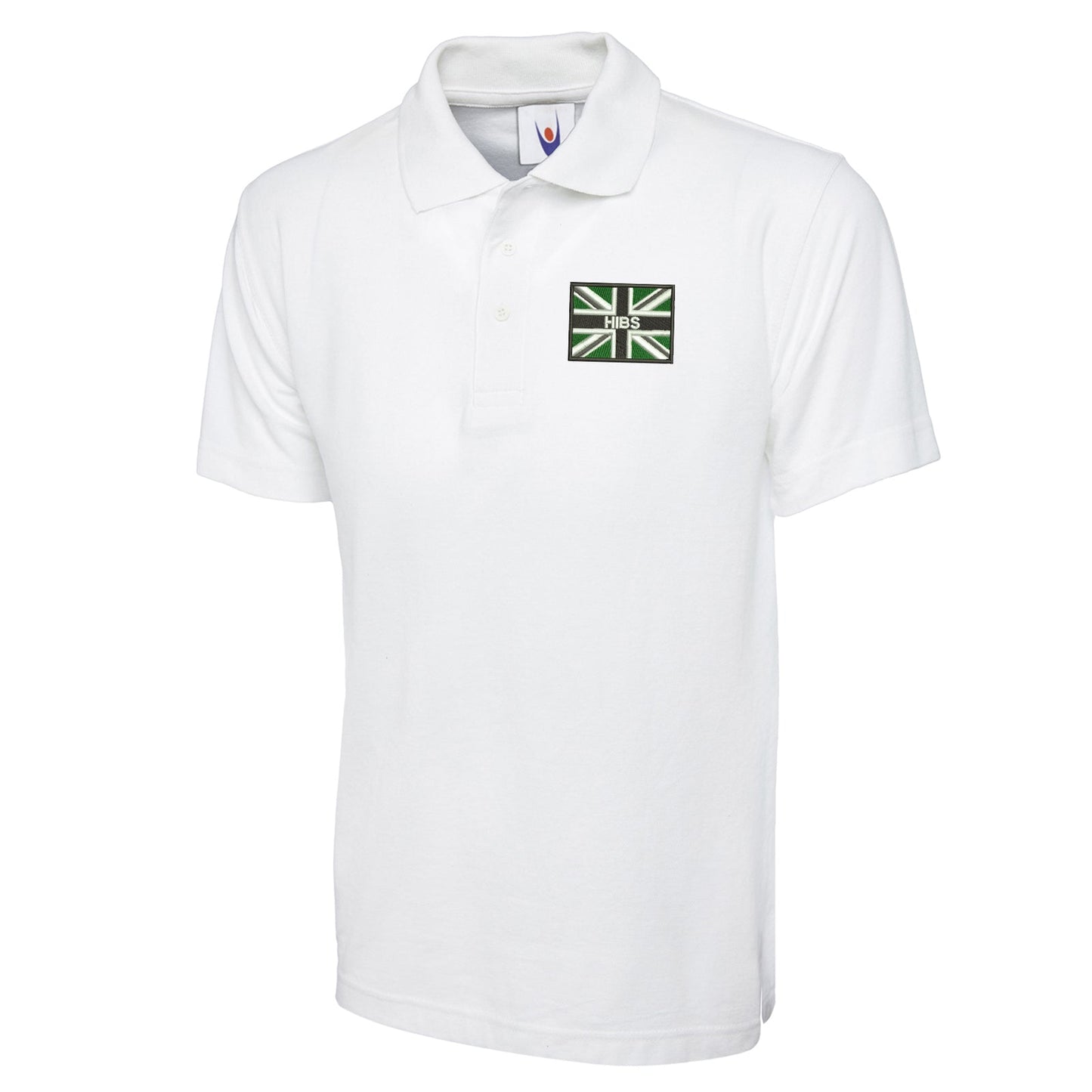 Hibs Coloured Union Jack Embroidered Classic Polo Shirt