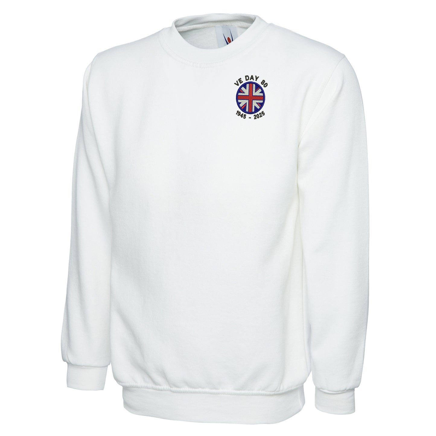 VE Day 80 1945-2025 Embroidered Classic Sweatshirt