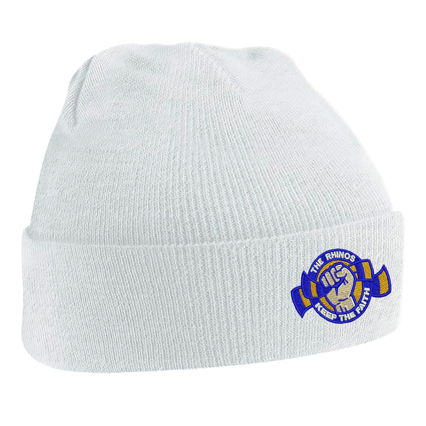 The Rhinos Keep The Faith Embroidered Beanie Hat