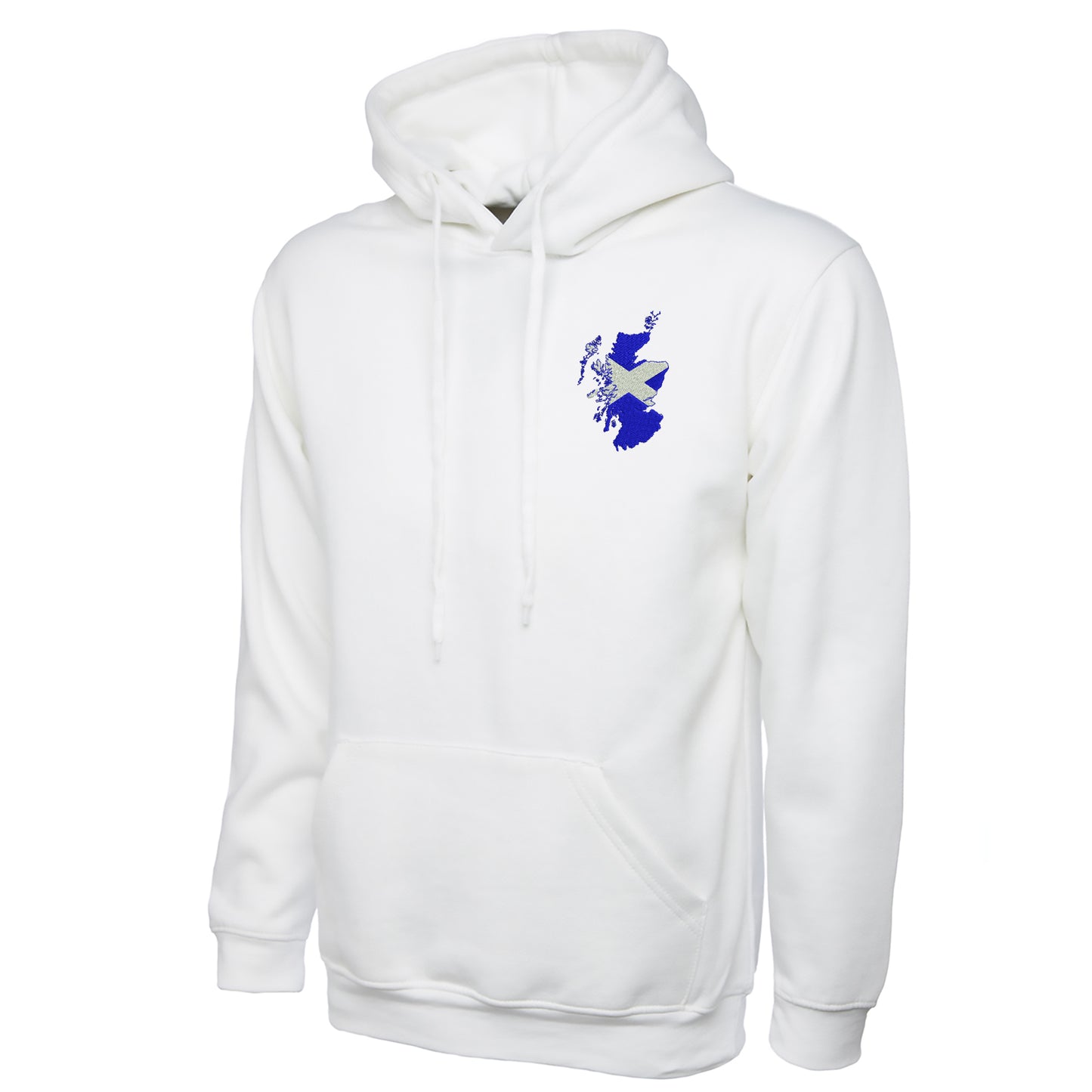 Scotland Flag Map Embroidered Hoodie