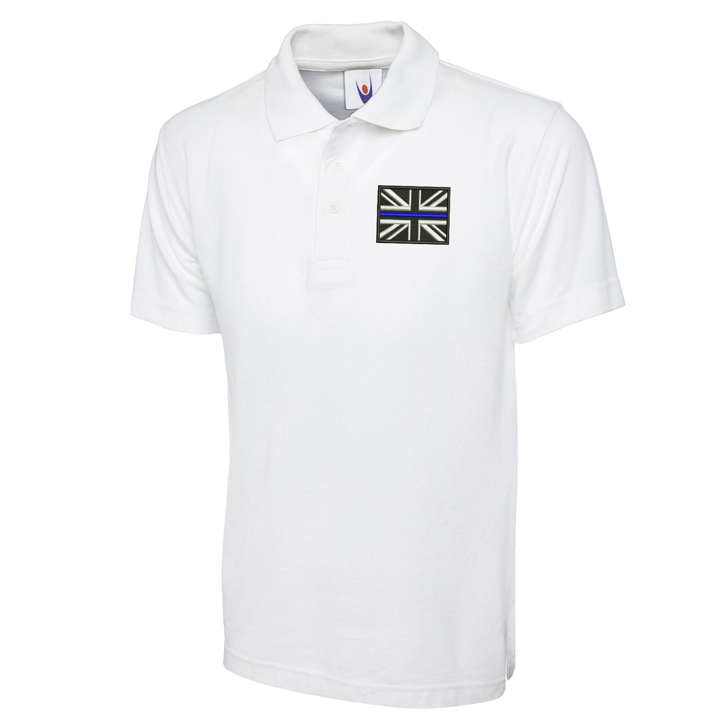 Thin Blue Line Union Jack Embroidered Classic Polo Shirt