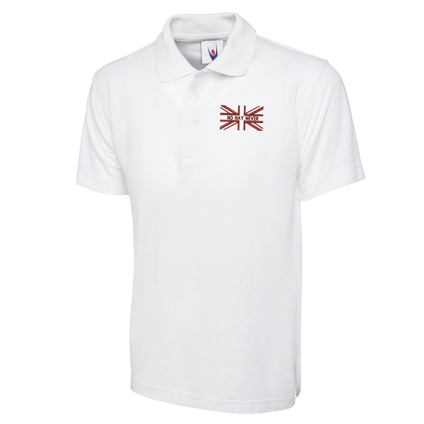 No Nay Never Union Jack Embroidered Classic Polo Shirt