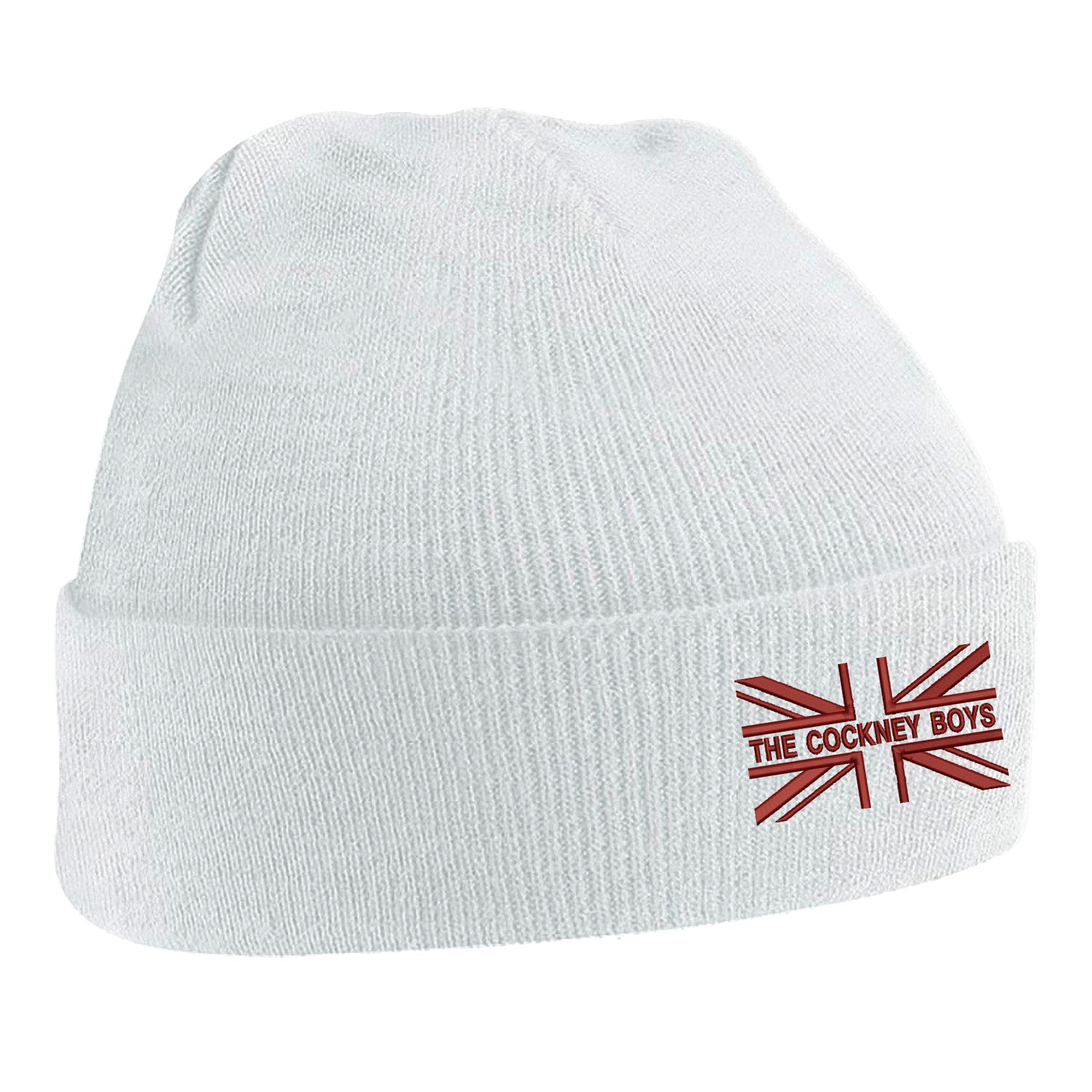 The Cockney Boys Union Jack Embroidered Beanie Hat