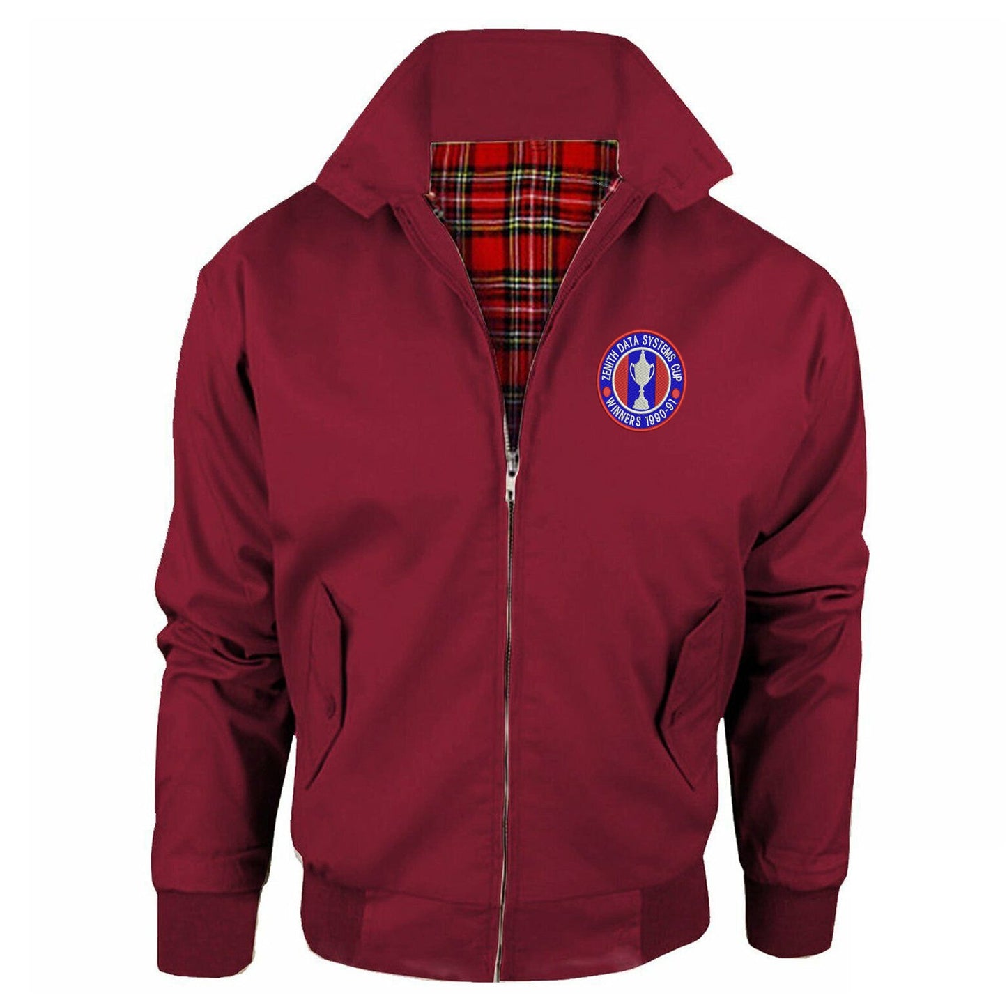Retro Crystal Palace Zenith Data Systems Cup Winners 1991 Embroidered Classic Harrington Jacket