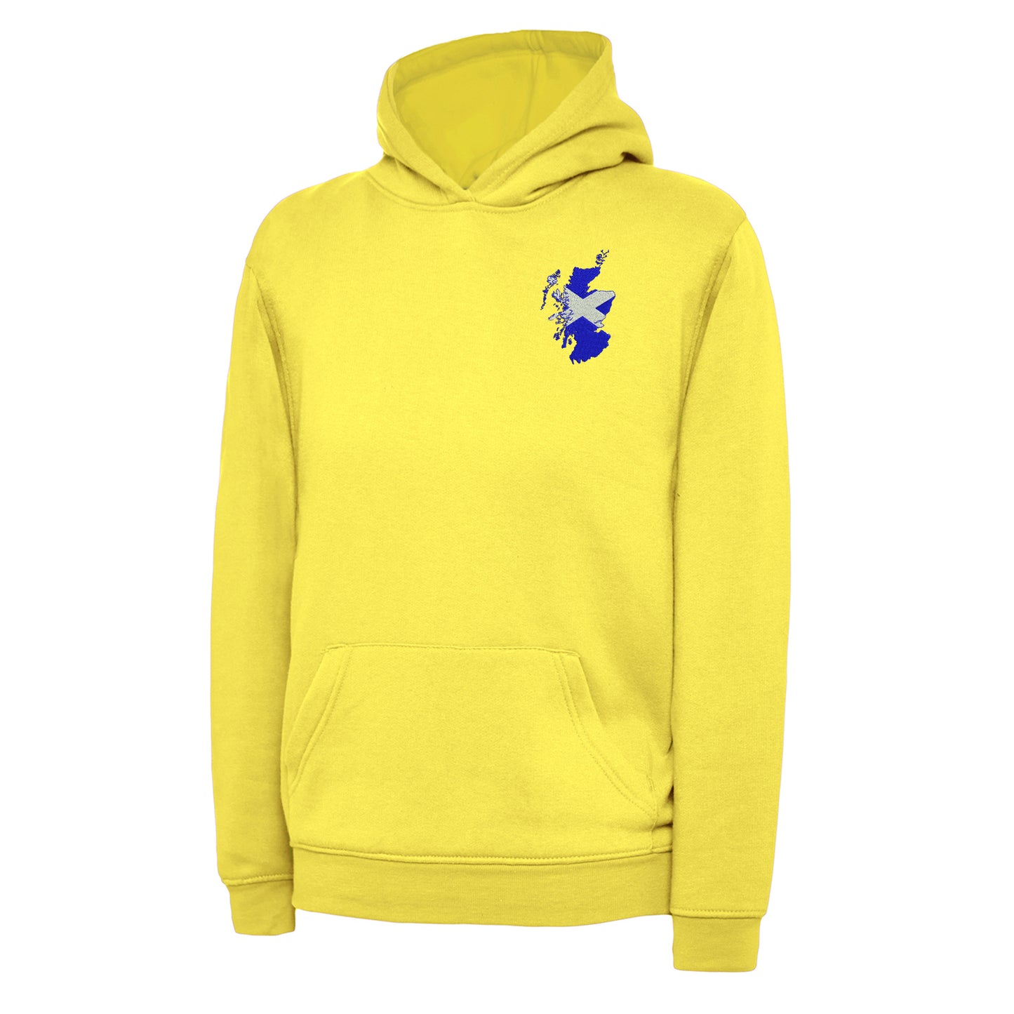Scotland Flag Map Embroidered Children's Hoodie