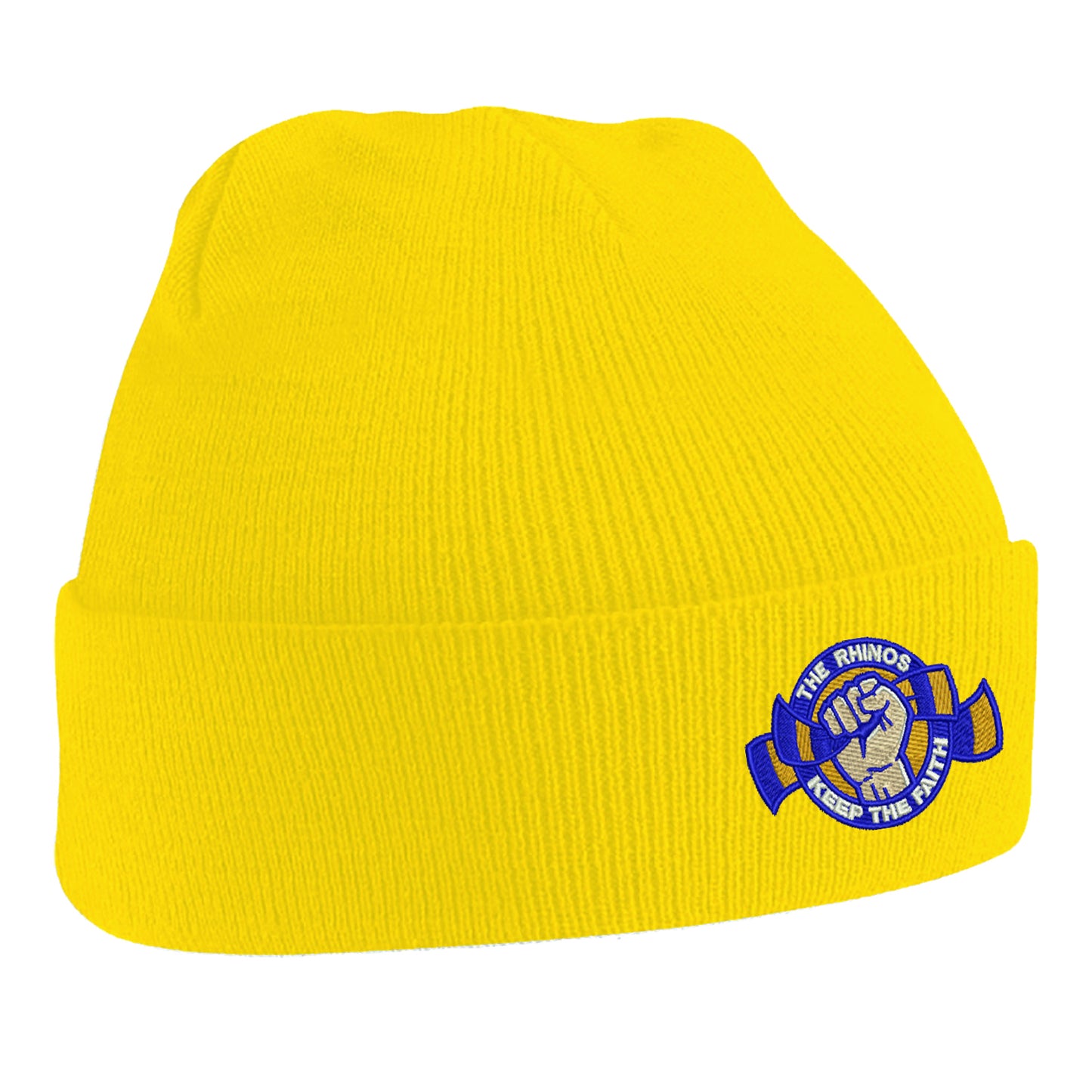 The Rhinos Keep The Faith Embroidered Beanie Hat