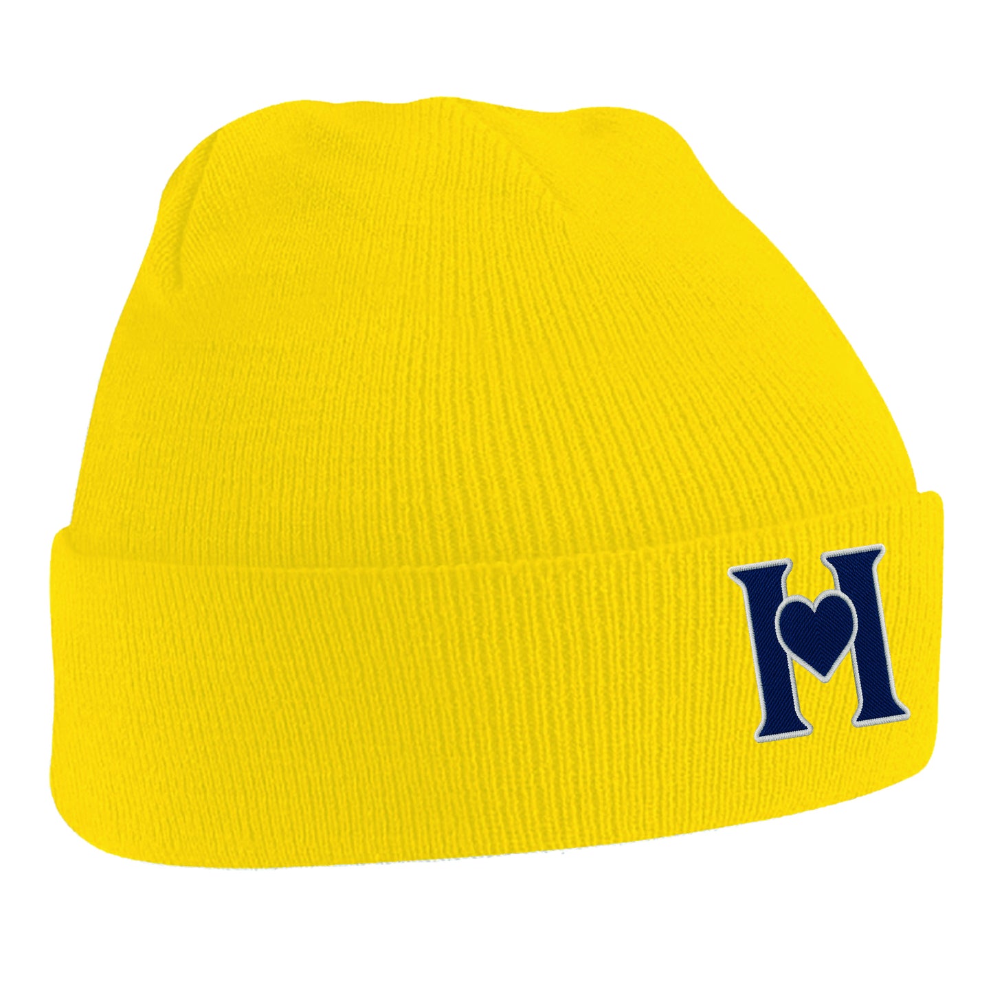 Retro Old School Hearts Football Beanie Hat