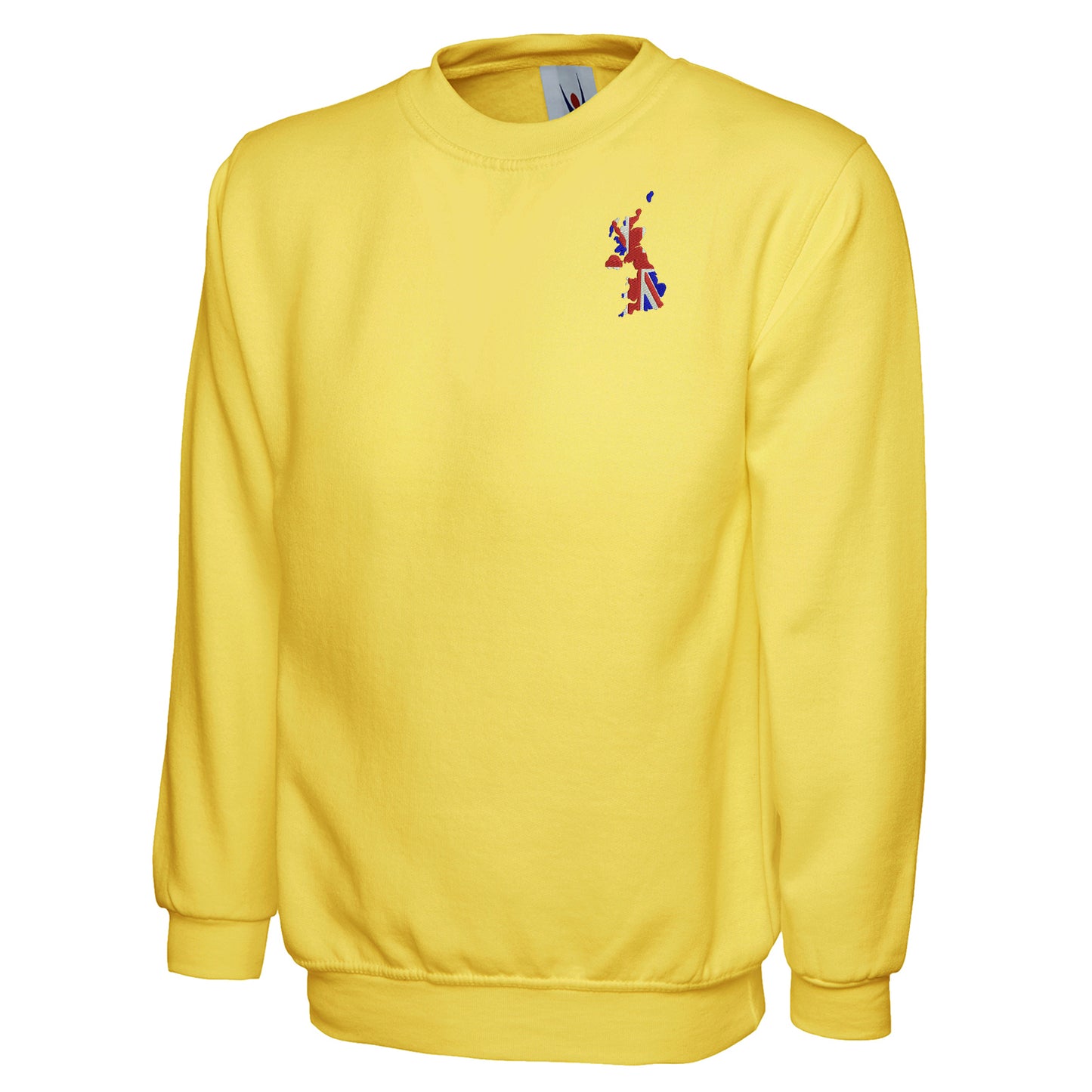 United Kingdom Flag Map Embroidered Classic Sweatshirt