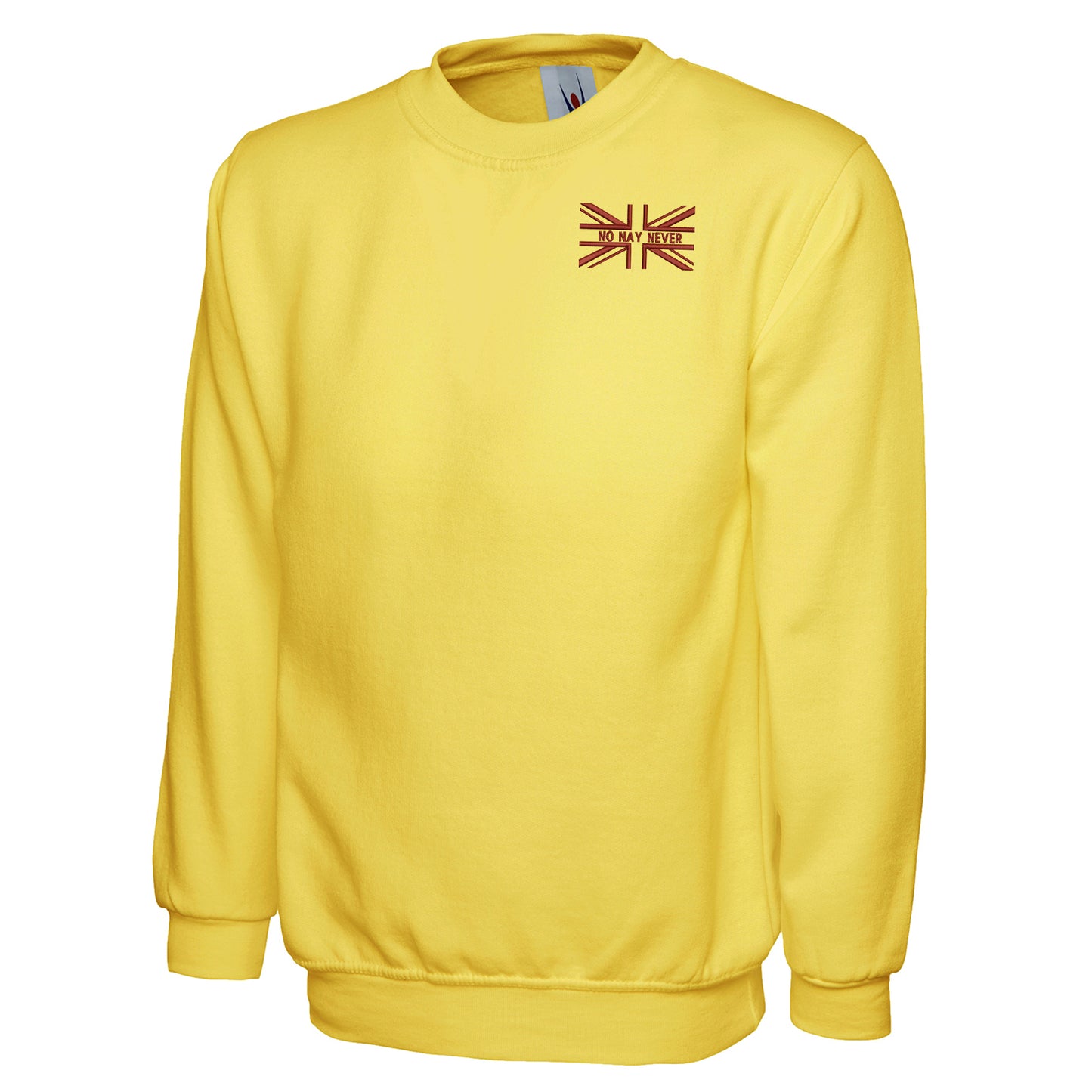 No Nay Never Union Jack Embroidered Classic Sweatshirt