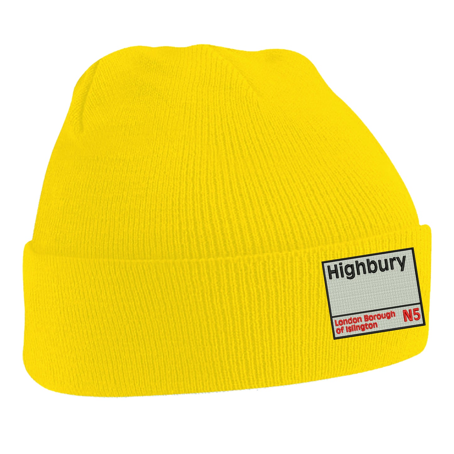 Retro Highbury N5 Embroidered Beanie Hat