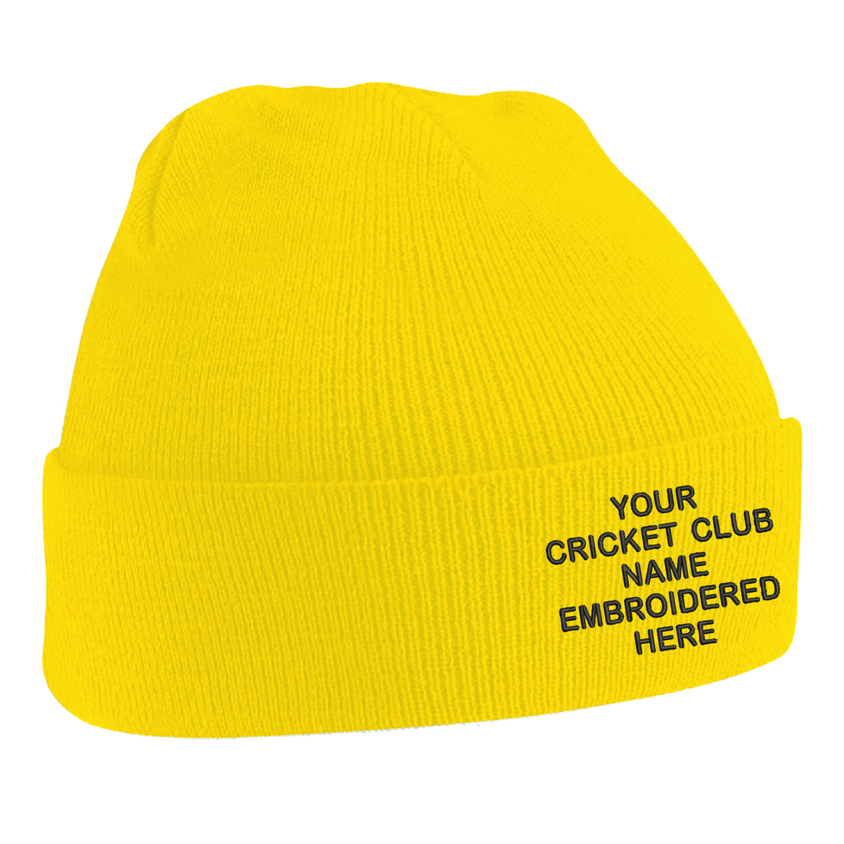 Personalised Cricket Club Beanie Hat